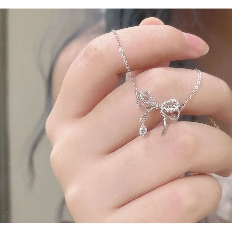 NL113镂空蝴蝶结项链