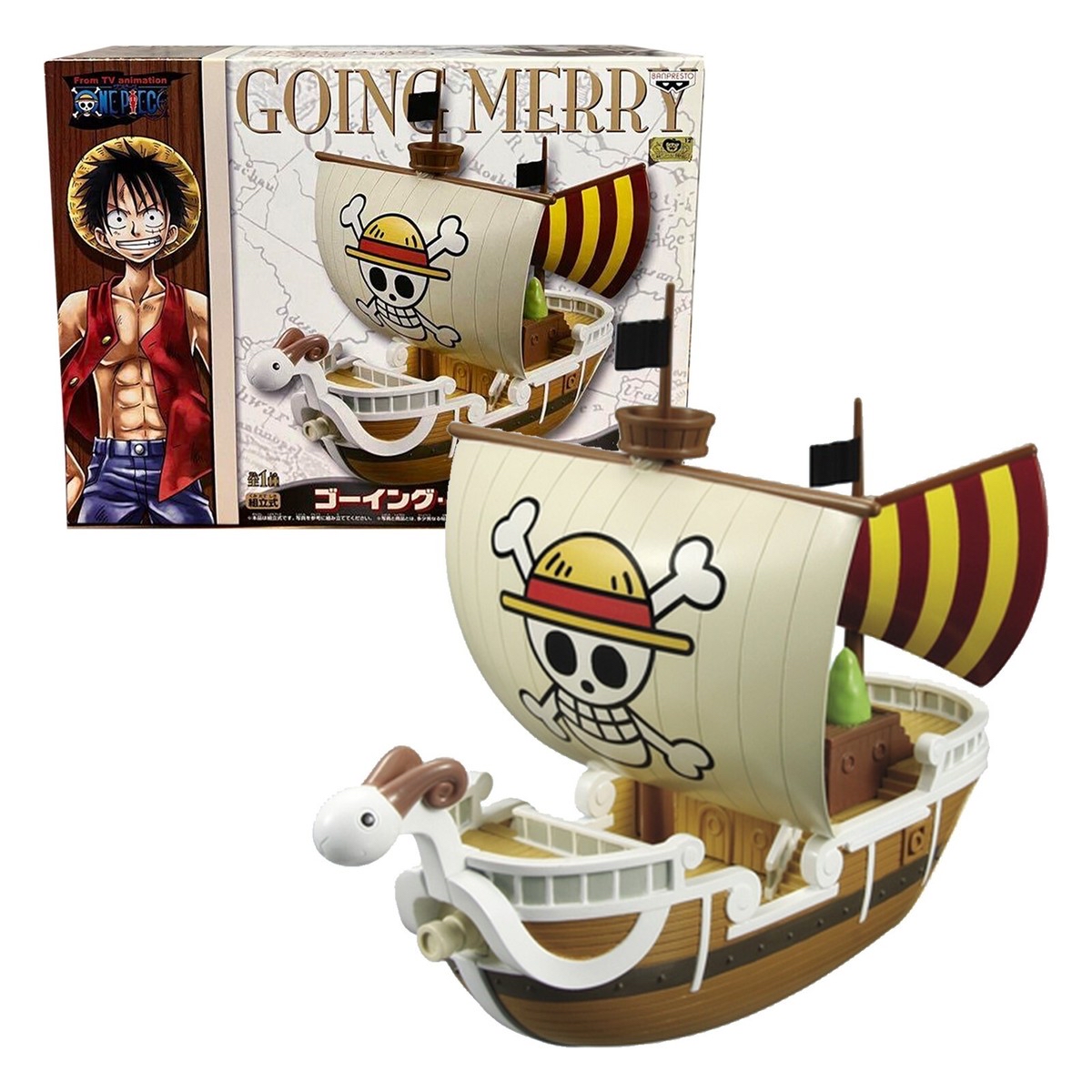 日版 海賊王 組立式 DX 海賊船 前進梅利號 + 千陽號 模型 景品