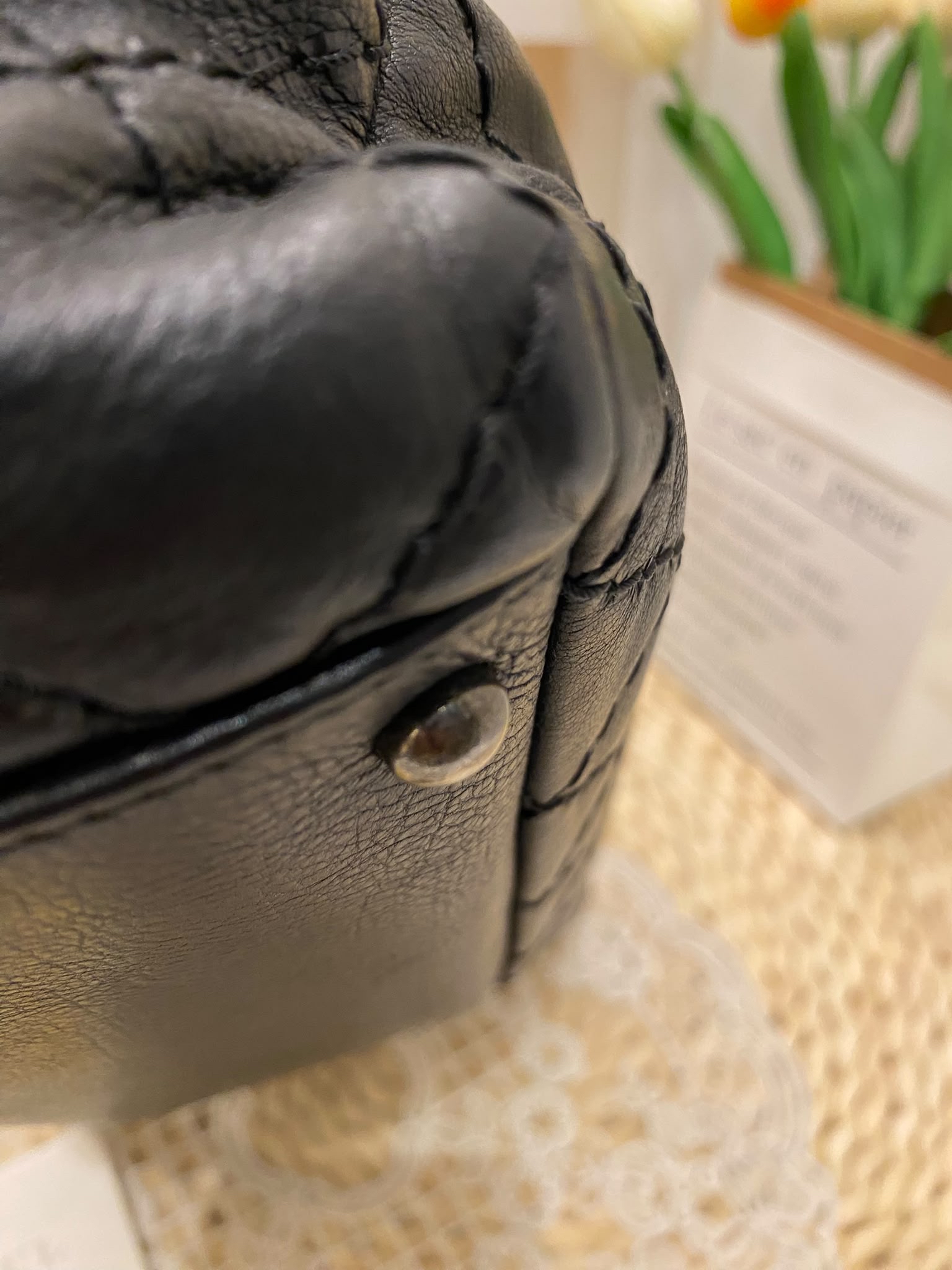 Chanel Quilted Crumpled Calfskin Tote Bag