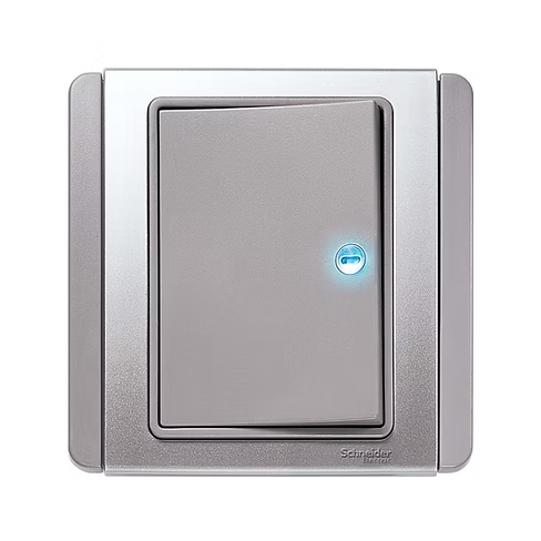 施耐德 NEO 銀灰 1位雙控 帶指示燈 開關掣