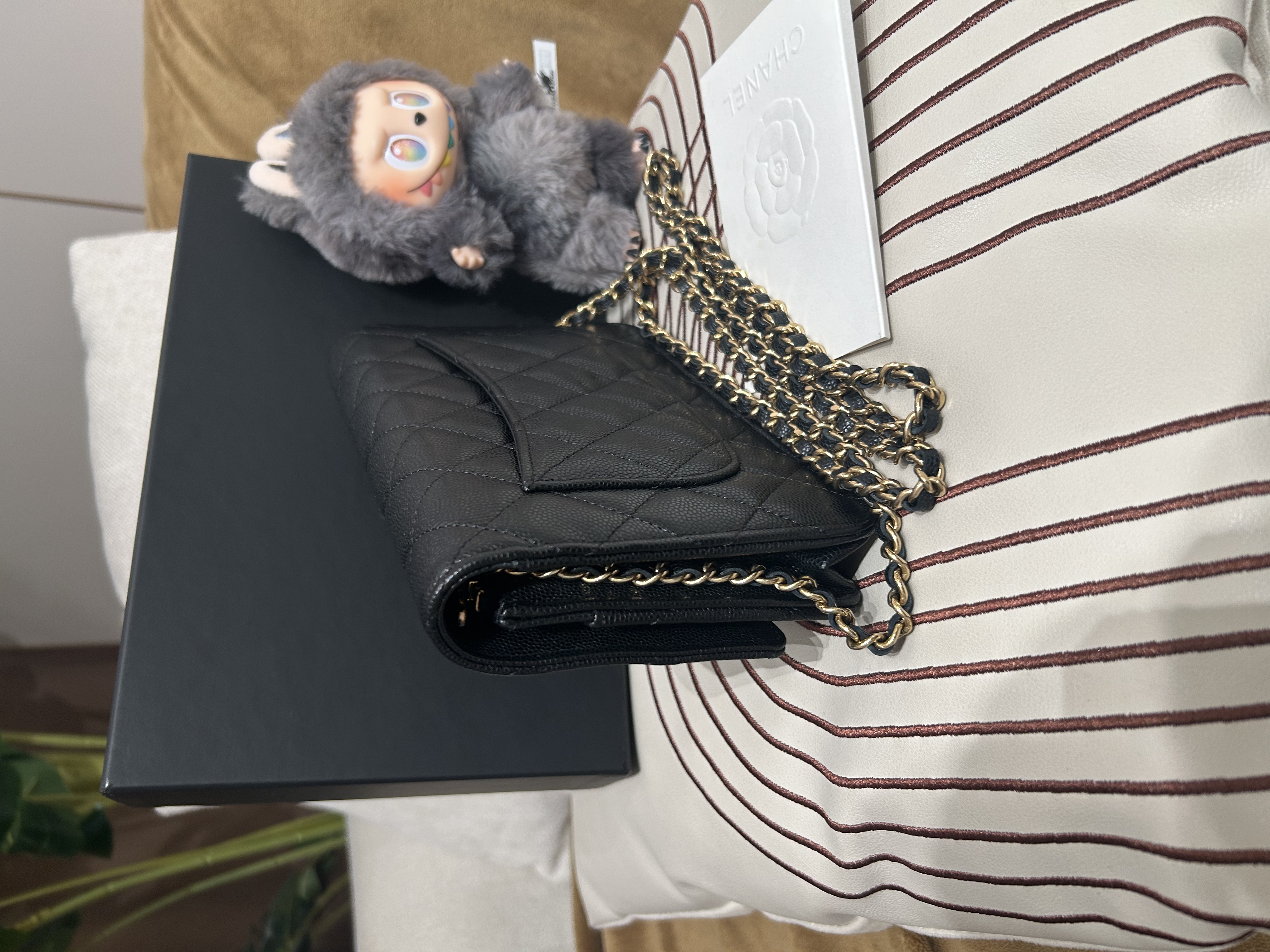 全新 Chanel Wallet On Chain AP3076 黑色荔枝牛皮  100%Authentic, Unused 全新未使用品 ✅專門店收據✅Dust bag ✅Box