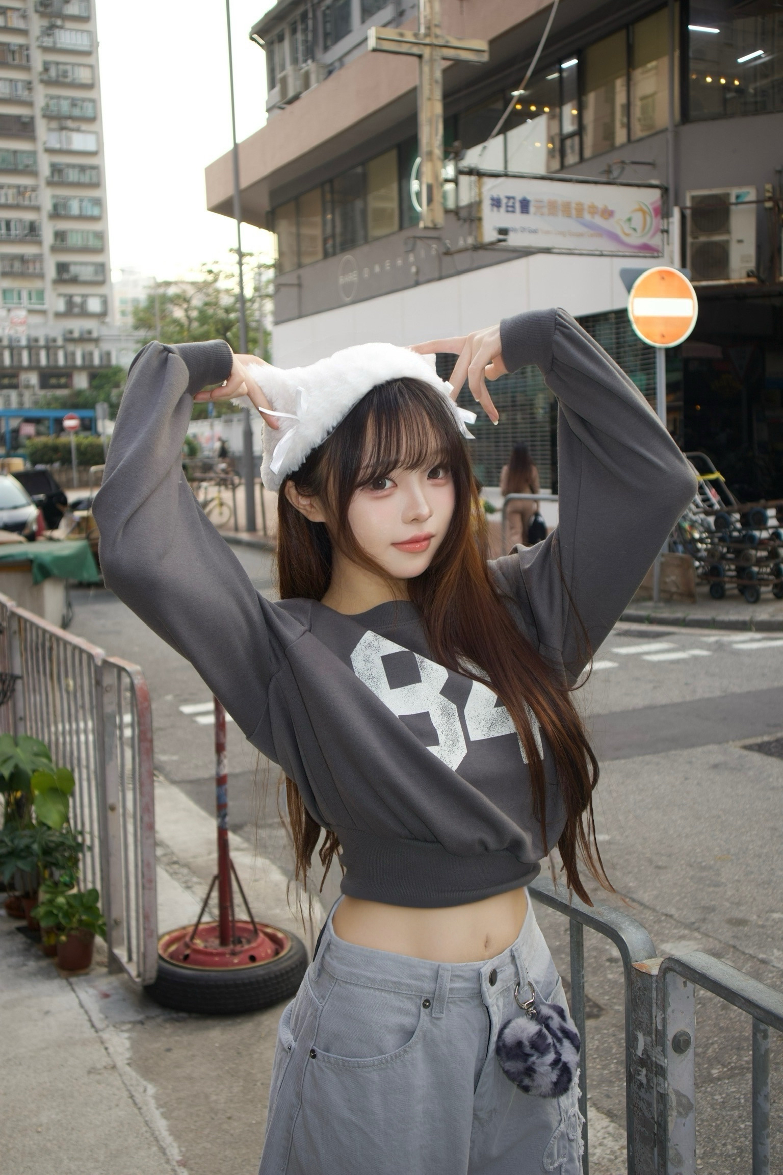 現貨✅韓國84 寬鬆長袖露膊hoodie 