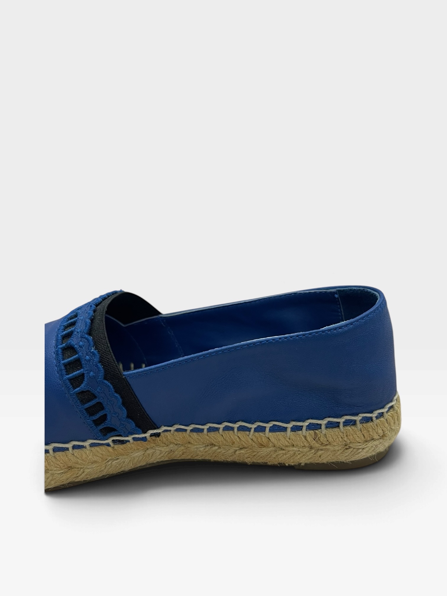 Pre-Owned Chanel Blue & Black Lambskin Espadrilles /Product Code: 102206