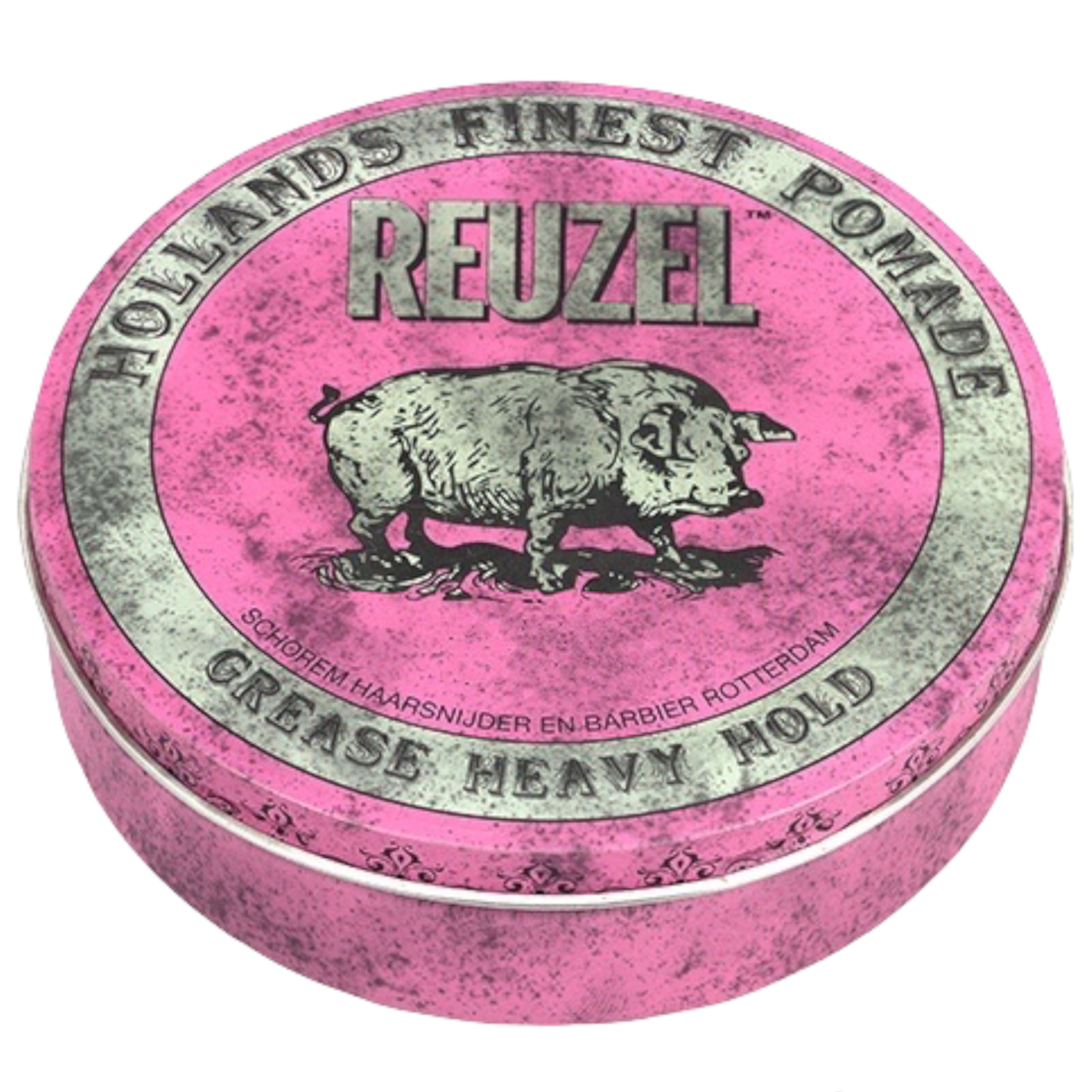 REUZEL Pink Grease Heavy Hold Pomade 粉紅豬超強油性髮蠟 3.38oz / 95g  