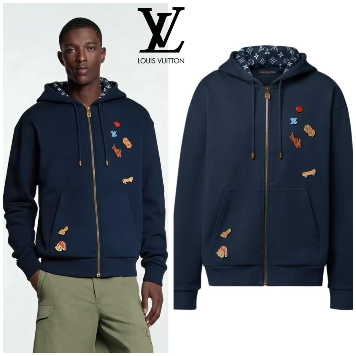 【頂級】LV Chinese Valentine’s Day Zipped Hoodie 連帽拉鍊外套
