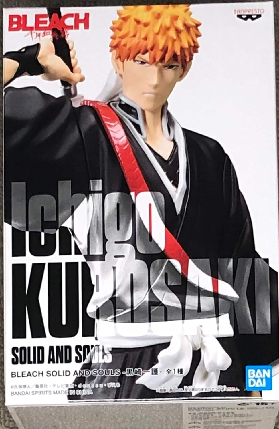 Banpresto, Solid and Souls Figure: Bleach Ichigo Kurosaki 死神 黑騎一護
