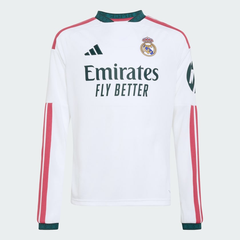 👑💎好比皇冠上鑽石與珍珠 Adidas Real Madrid 皇家馬德里 2026-27 主場童裝長袖球迷版球衣 (可加印字章) KC3947