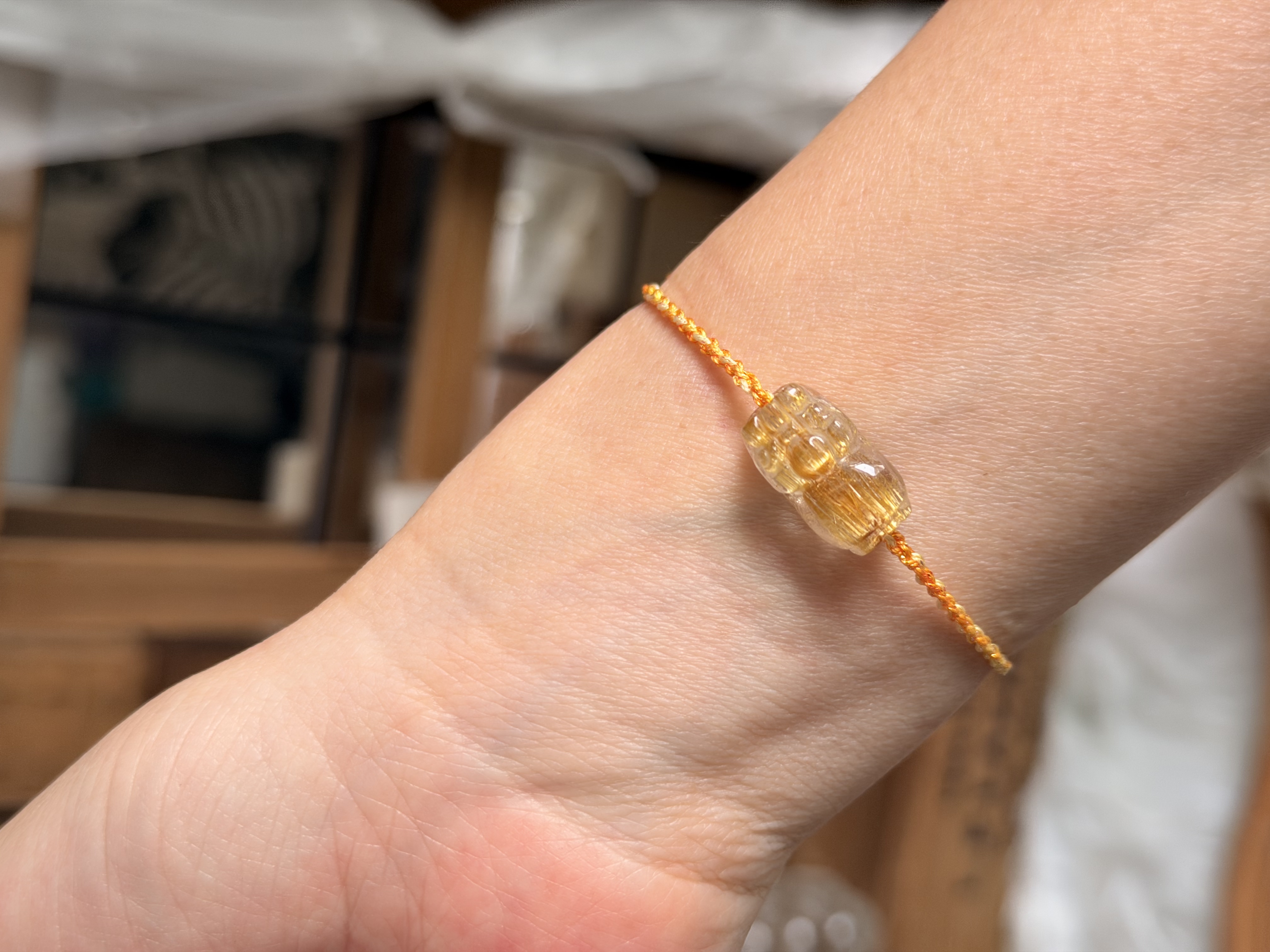 金鈦晶貔貅襯手绳