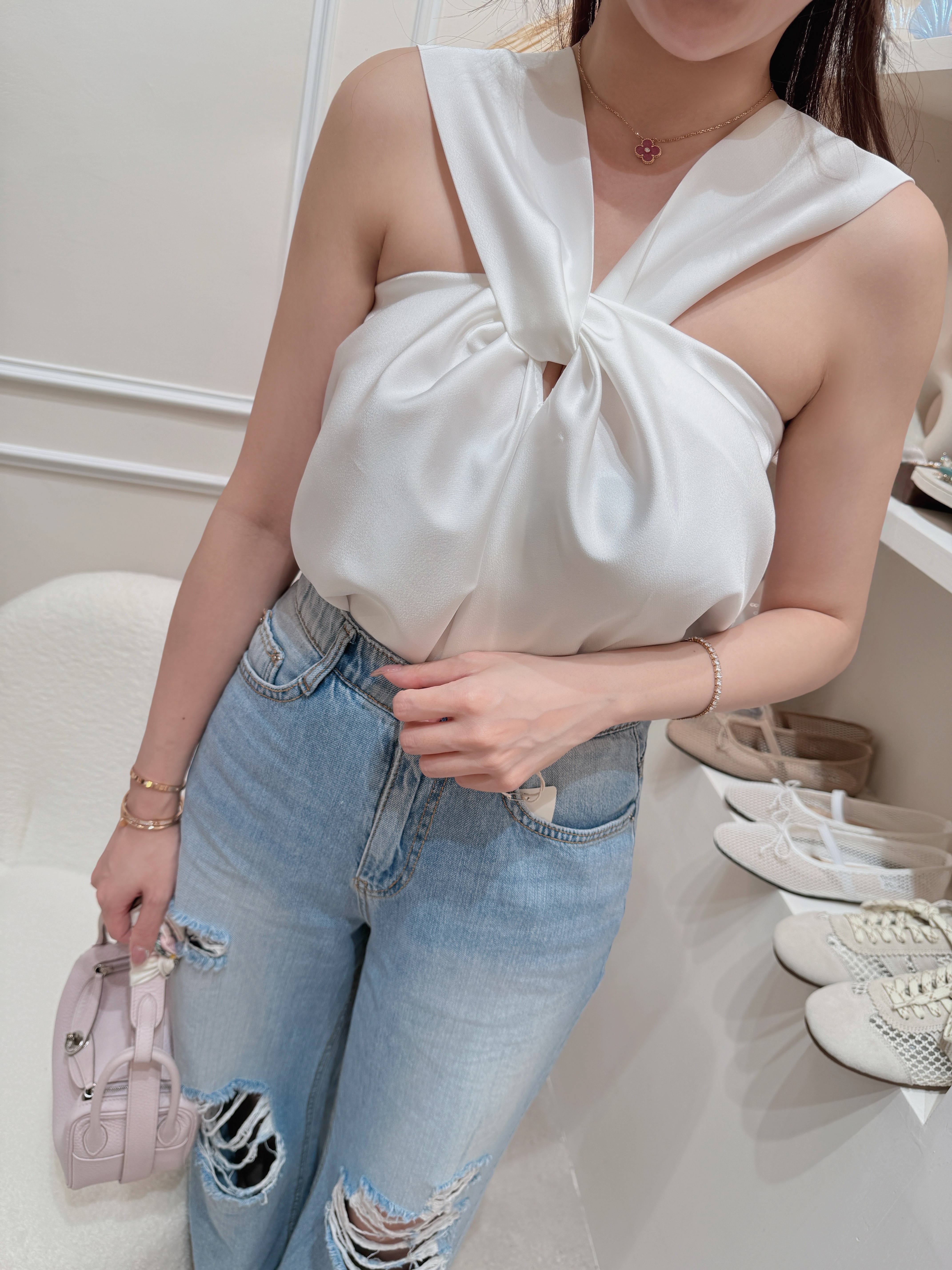 Satin Halter-neck Top
