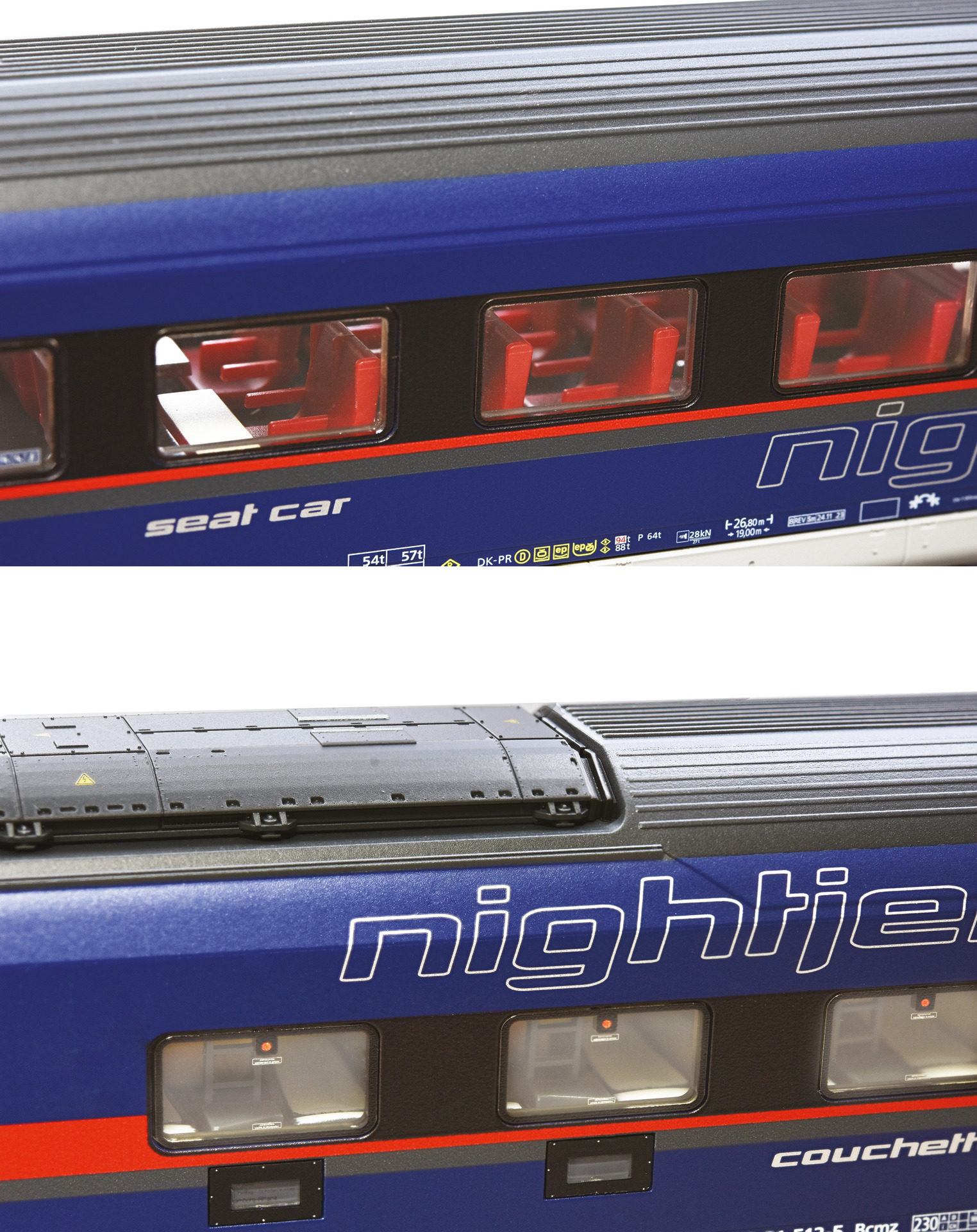 ÖBB Nightjet 7pcs DCC & Light Spur-HO ROCO 5510004