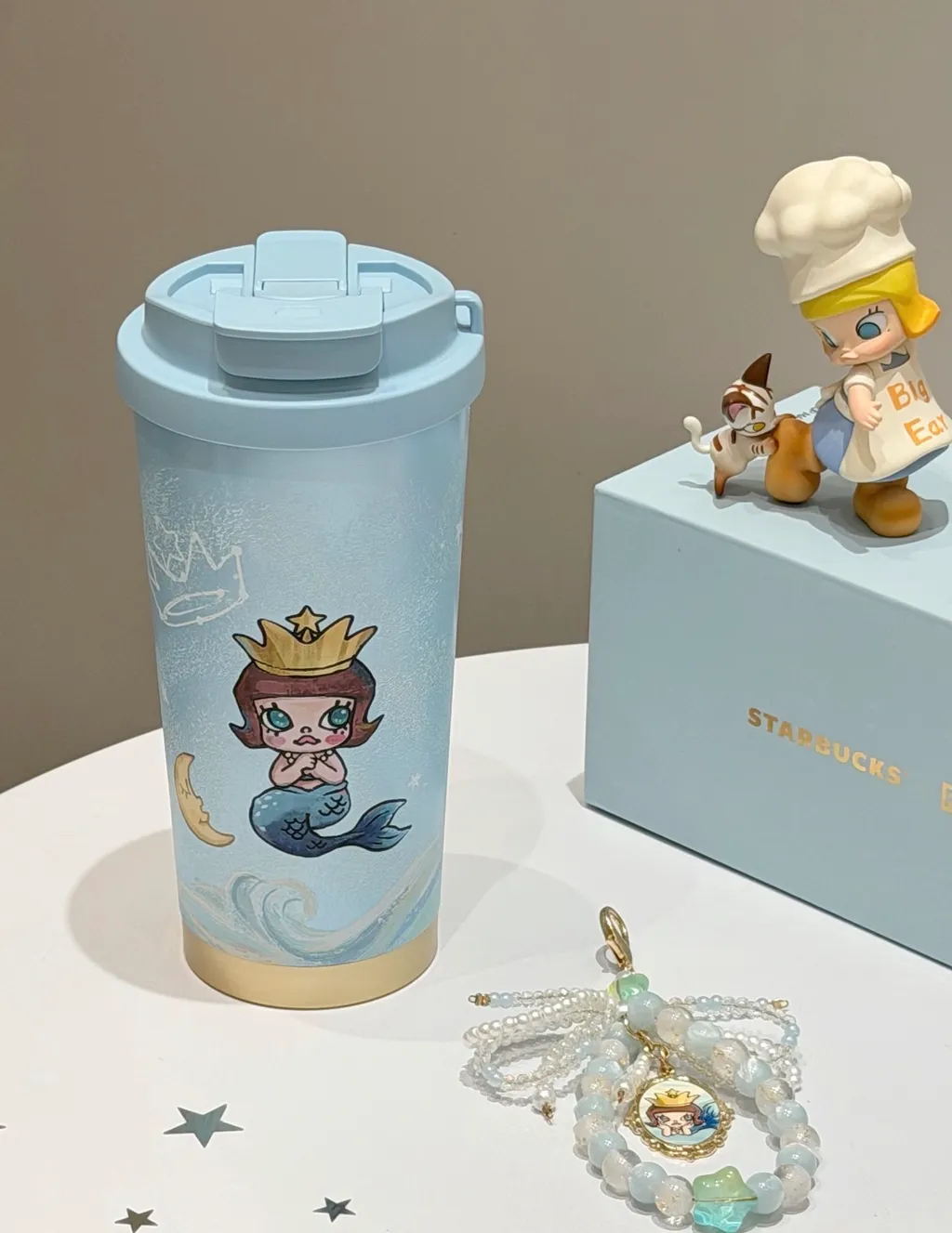 Starbucks中國限定 X Popmart   Molly海洋不锈钢杯 510ml