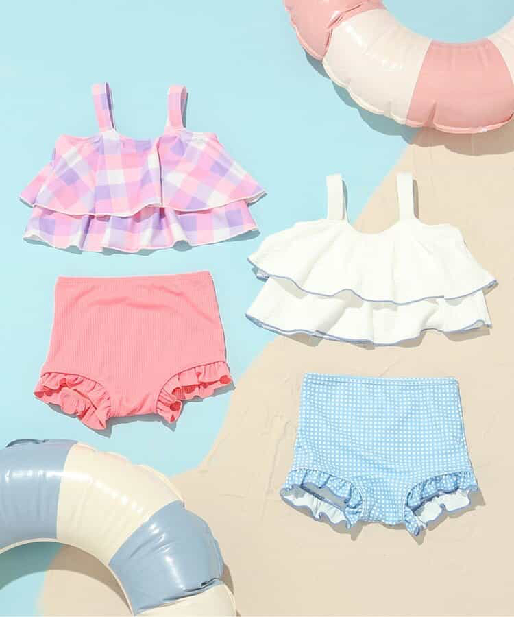 🇯🇵預訂 日本直送🇯🇵Apres les cours兩色荷葉邊分體泳衣