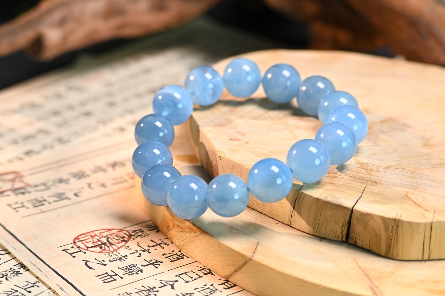 13mm+海藍寶 Aquamarine Bracelet