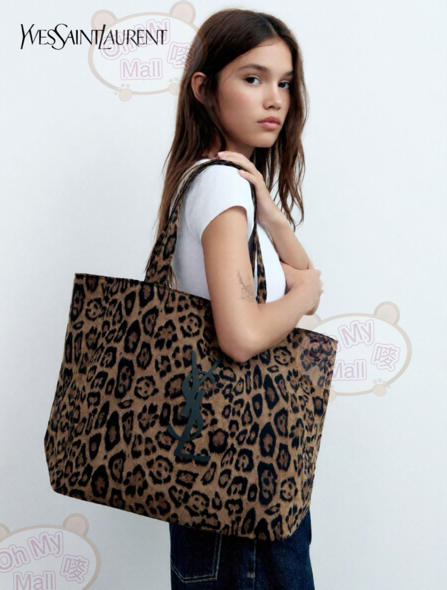 限量VIP 🌟BB00279🌟Ysl 豹紋 tote bag