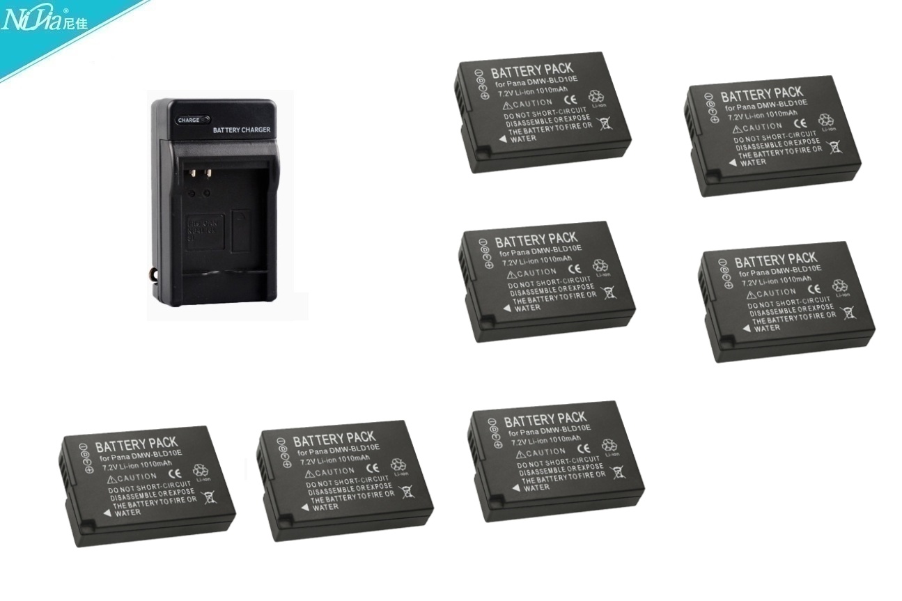 Nijia DMW-BLD10, DMW-BLD10E, DMW-BLD10PP Lithium-Ion Battery Pack With AC Travel Charger For Panasonic Cameras 代用鋰電池 