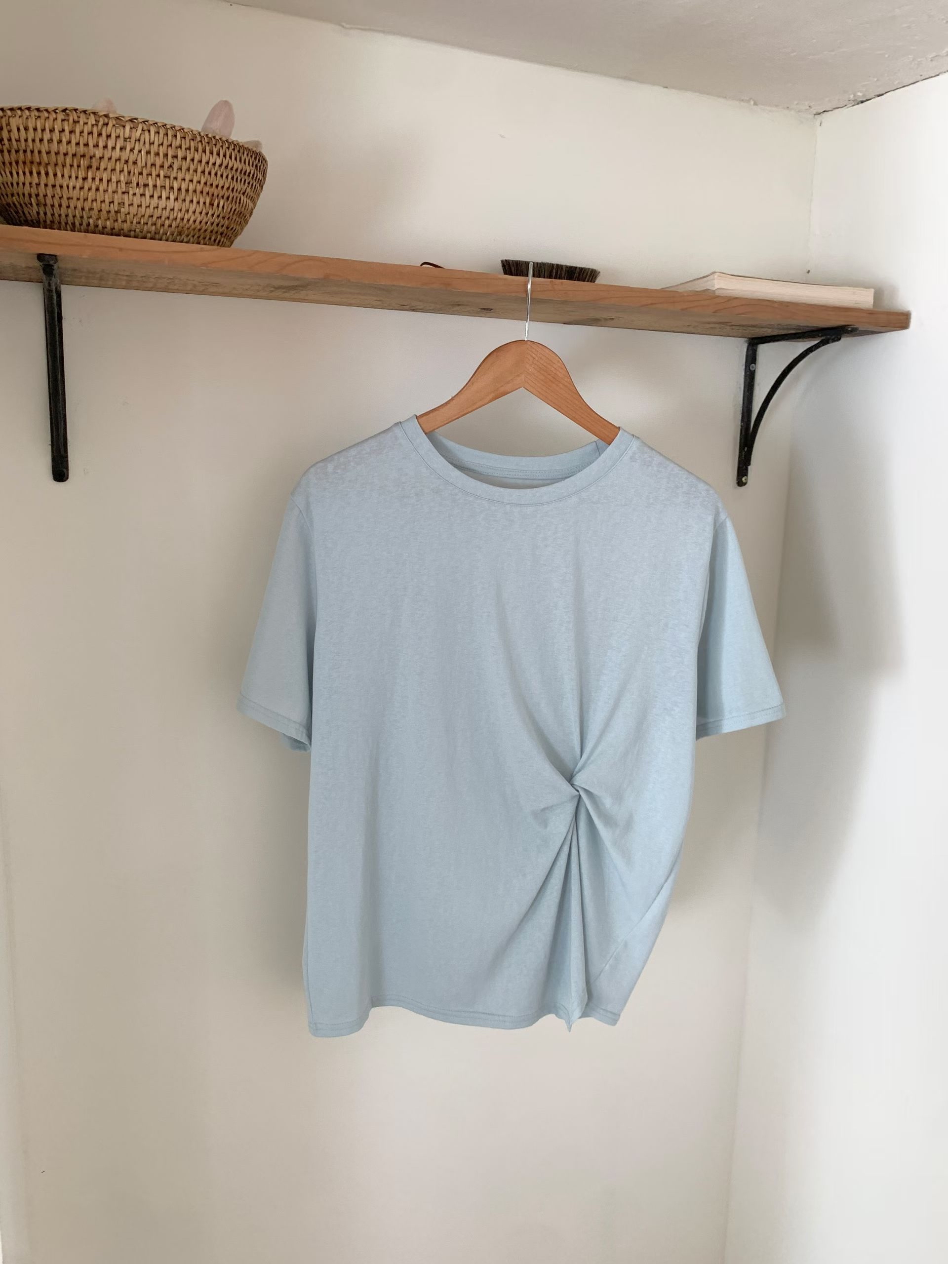 CT11 側收腰扭結棉質短袖