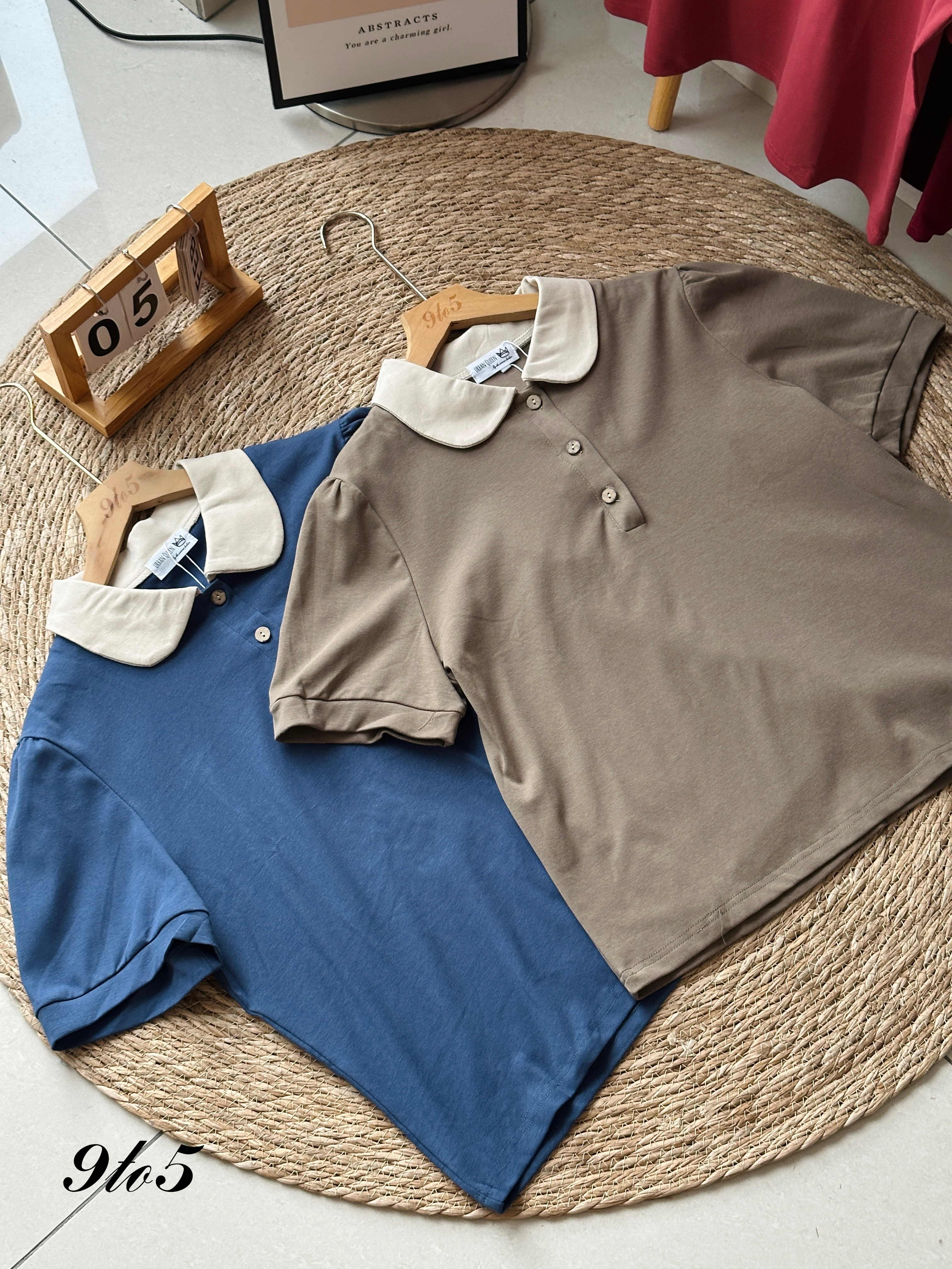T3956 Puff Sleeve Polo Tee - 4 Colors