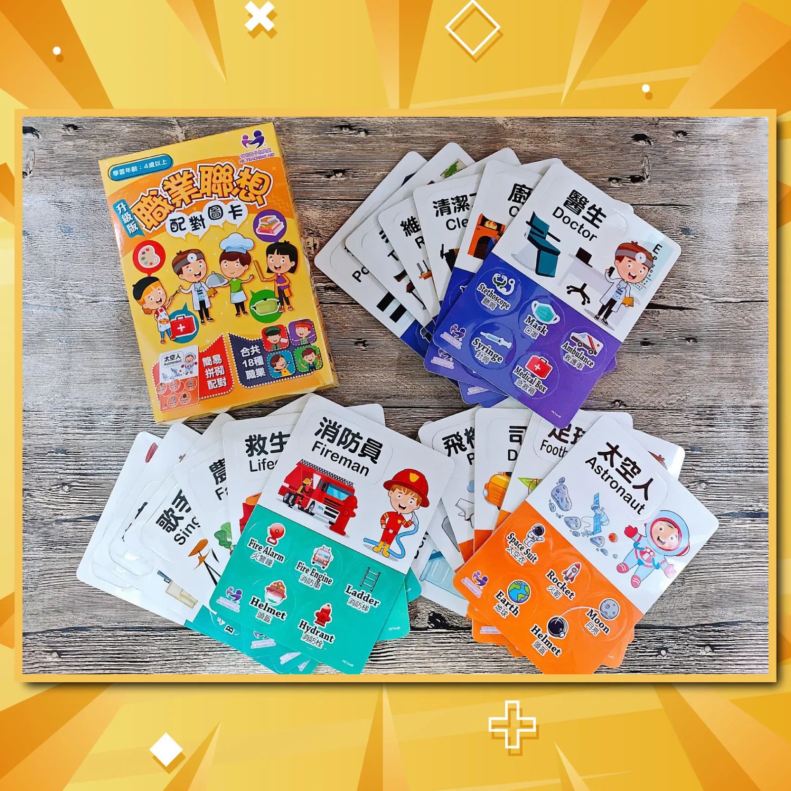 升級版職業聯想配對圖卡