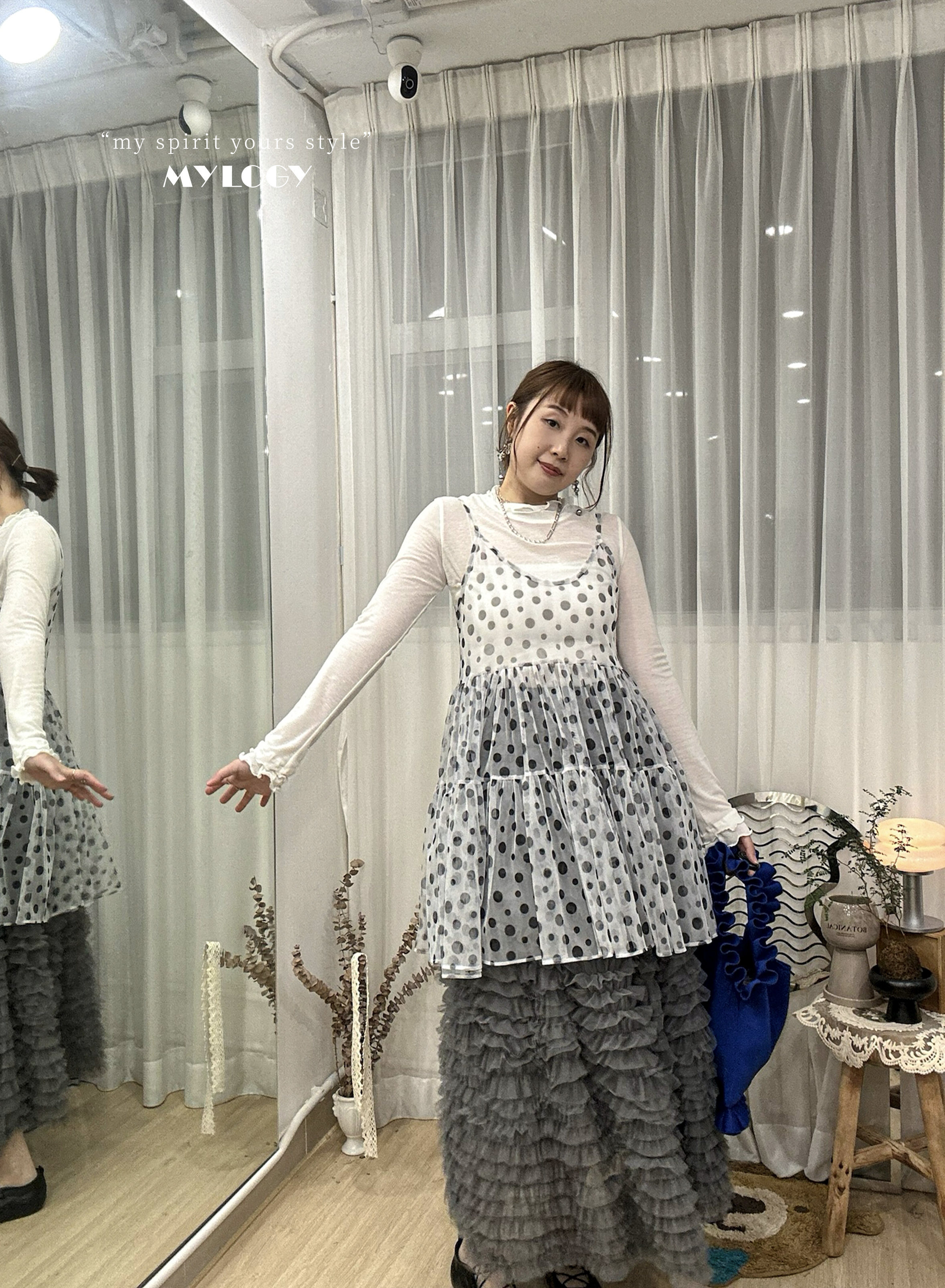 Sun Shine 活力感～波點外搭連身裙 BY0002