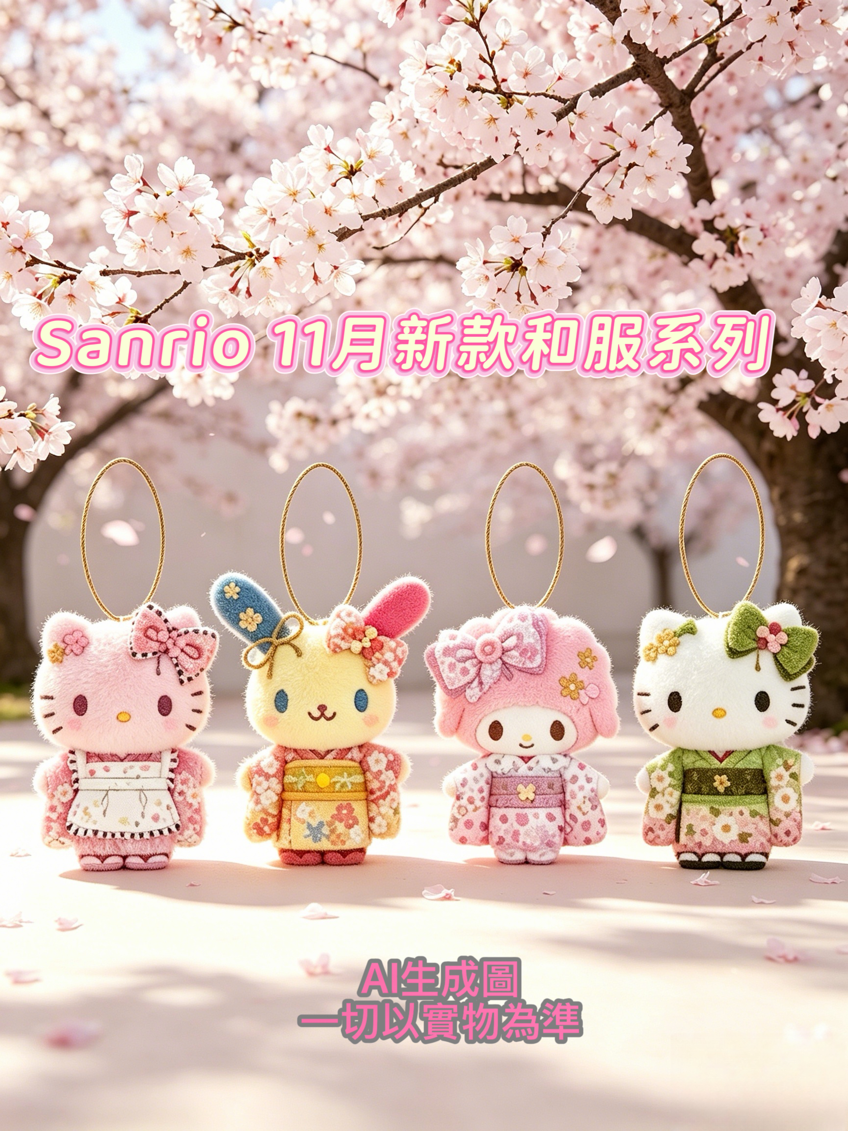 ［11月底到貨］Sanrio 11月新款和服掛飾系列