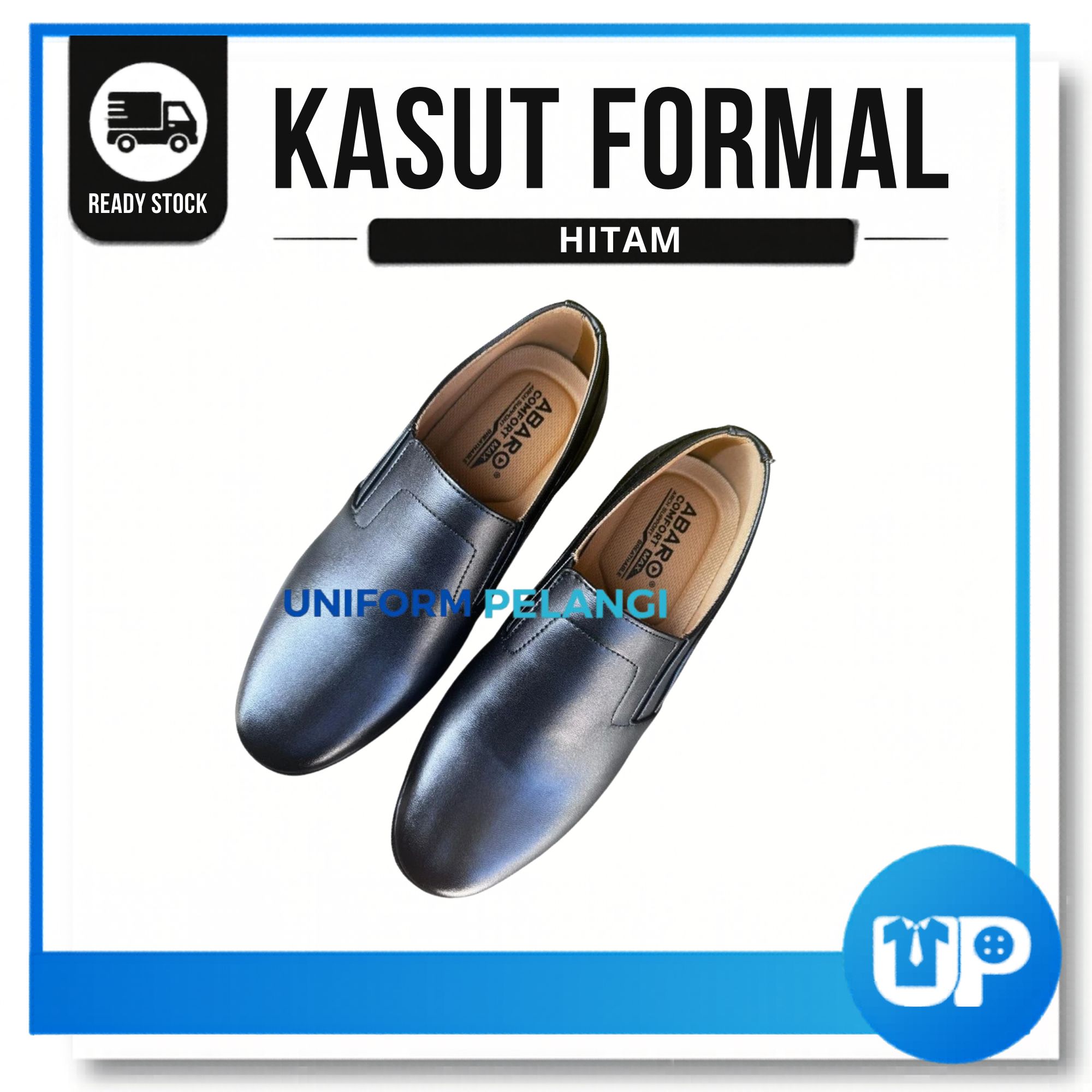 ABARO Kasut Formal Kulit Kasut Sarung Comfort Men Formal Shoes Kasut Formal Lelaki/Kasut Kulit/Kasut Sekolah