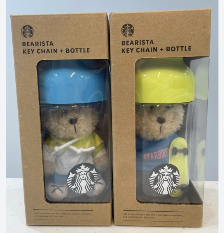 韓國 Starbucks 星巴克 Active運動熊仔 水樽鎖匙扣