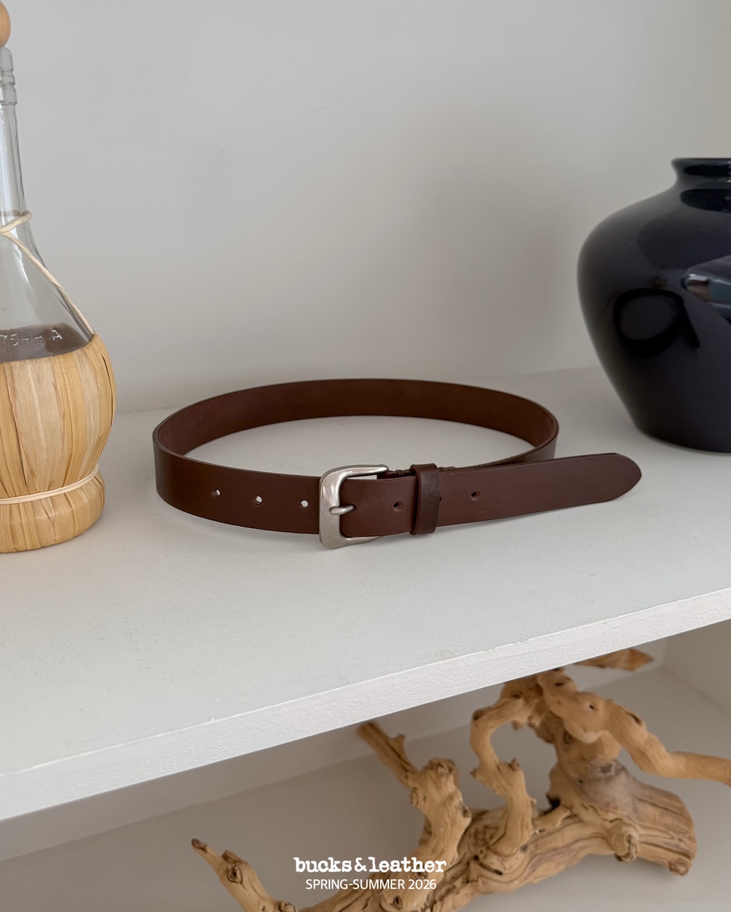 預訂_30mm Vintage Belt By Bucks & leather