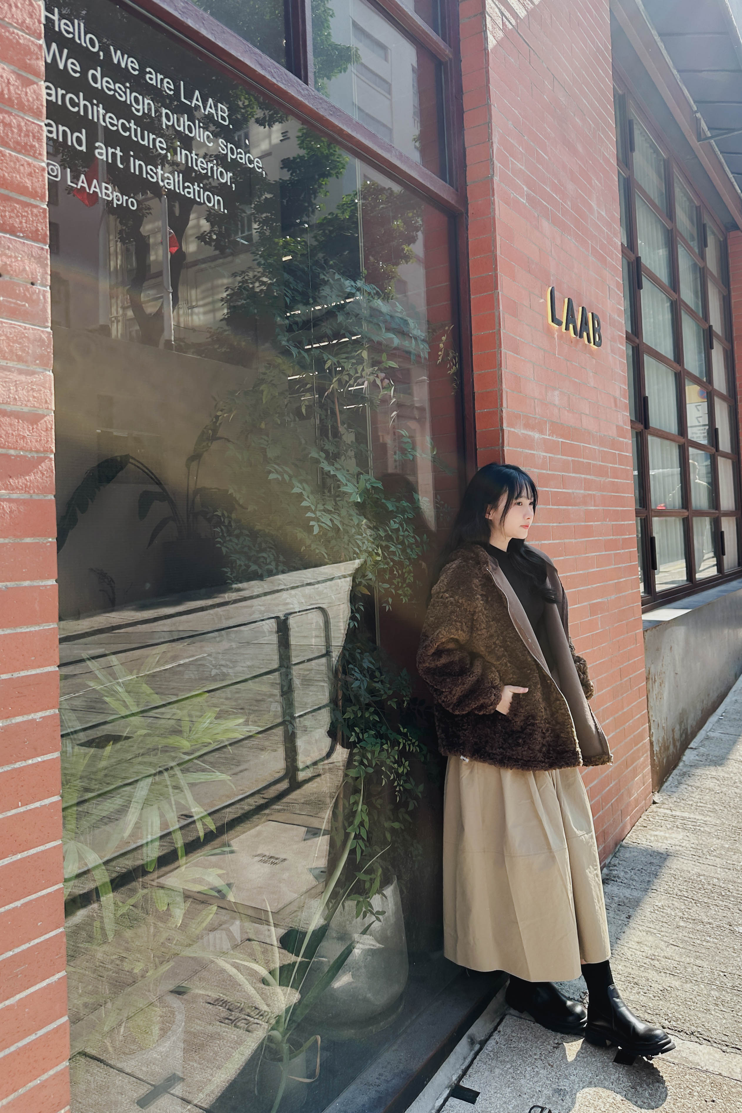 熊熊連帽中長外套 (兩色入)