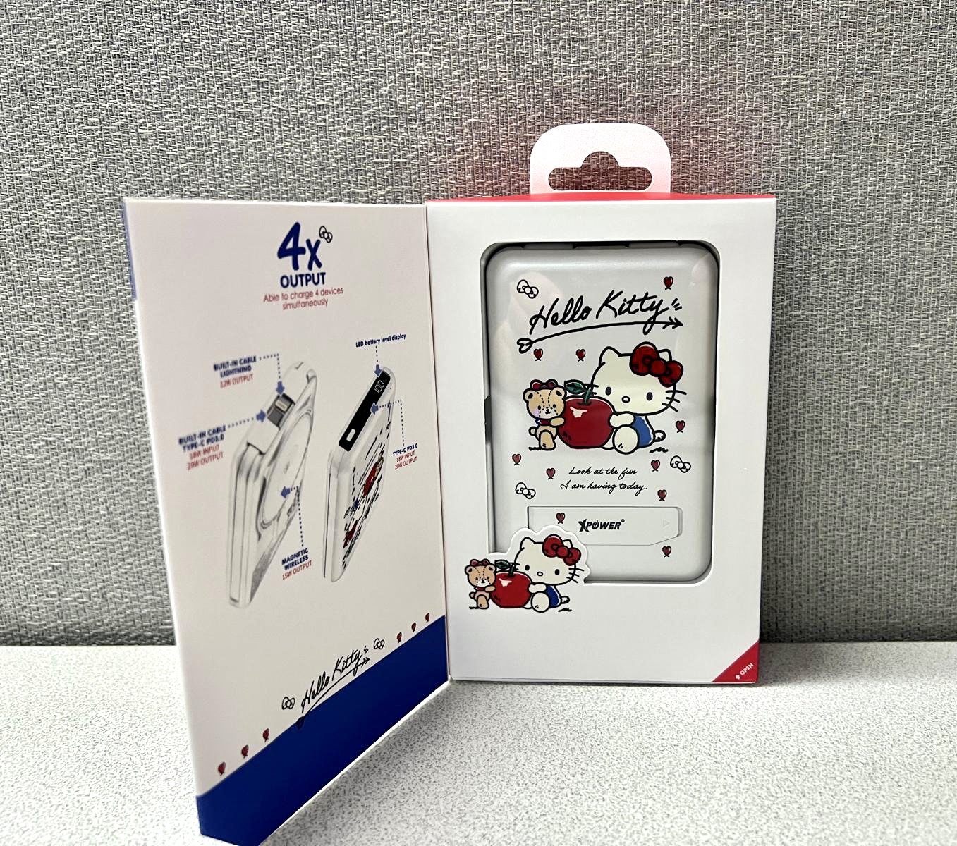 🎀XPower x Hello Kitty M10C+ 6合1 10000mAh多功能迷你20W PD3.0+ 磁吸無線快充 充電器