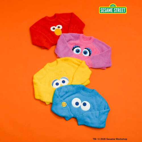 🆕【⭐訂購⭐】🇯🇵日本直送 🌀 #SesameStreet 可愛蓬鬆毛絨針織衫［4款選］🌀[ELJA-0192][261121]