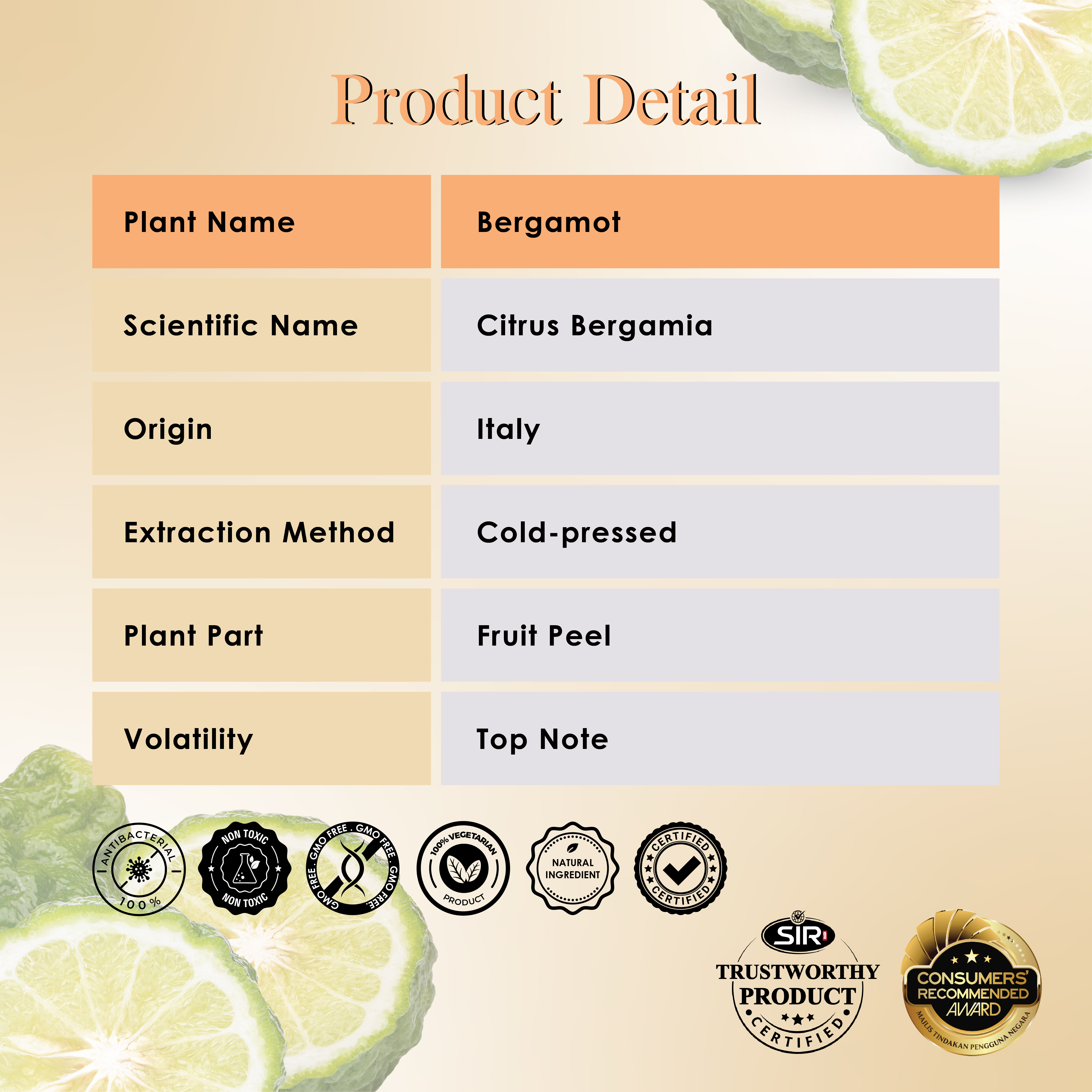Bergamot Essential Oil (10ml)