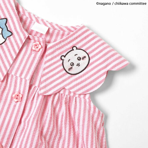 🆕【⭐訂購⭐】🌀 🇯🇵 日本直送 #Chiikawa 扇形反領 刺繡 間條連身裙［2款選］🌀 [ELEA-0162][260618]