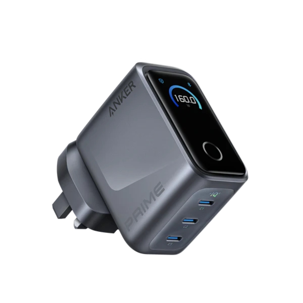 Anker Prime 160W GaN 快充｜3 USB‑C 端口・Smart Display 智能顯示｜香港行貨