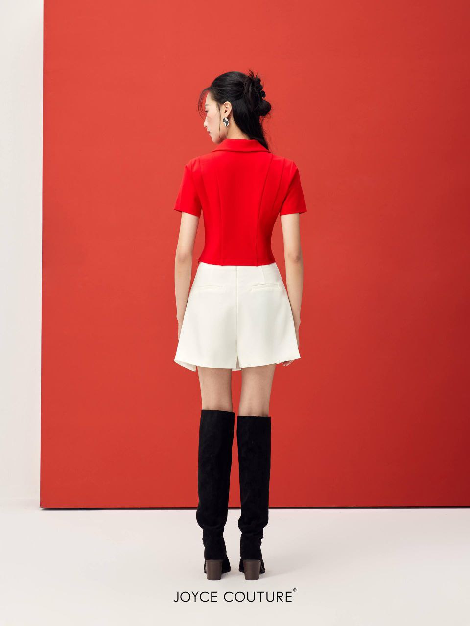 不对称腰带裤裙 P0451