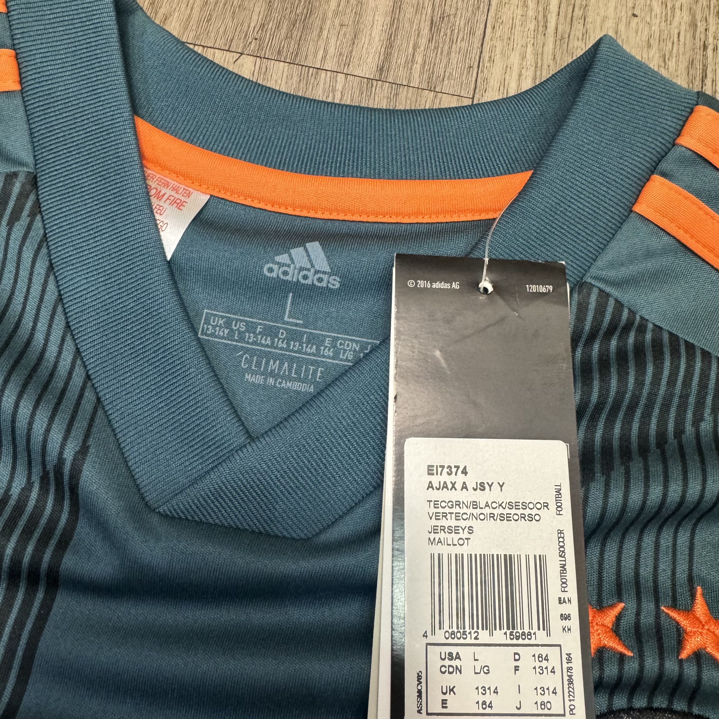 (Youth size)Ajax 19/20 away shirt #6 Van de beek (Bnwt)