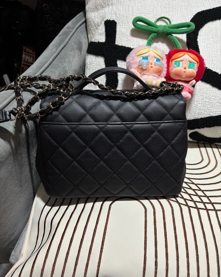 Chanel business affinity 黑色荔枝牛皮  ,100%Authentic,98%new  ✅ card ✅Dust bag✅Box