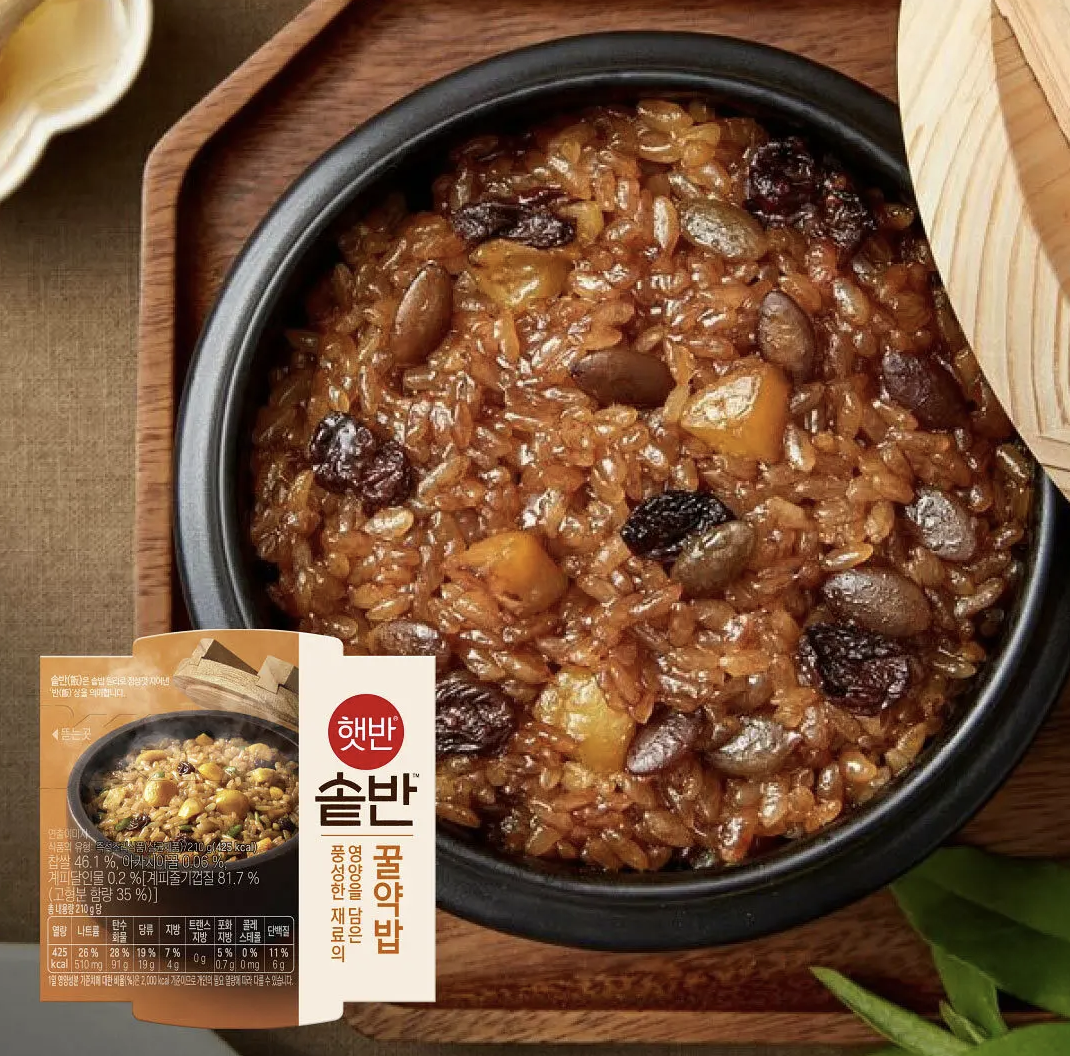 韓國 CJ Hetbahn 即食營養飯系列｜根莖蔬菜雜糧 / 菇類 / 鮑魚內臟 / 烤肉香菇 / 蜂蜜栗子糯米 /牛肉牛蒡 200g / 碗