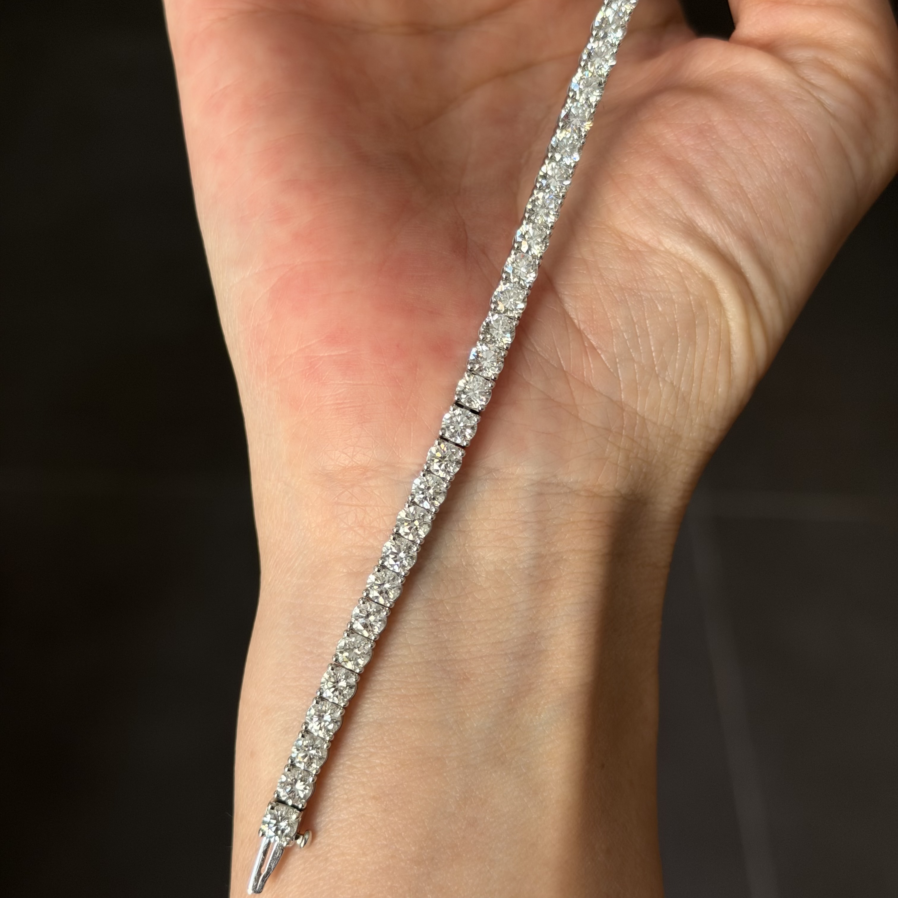 18K白金鑲培育鑽手鏈