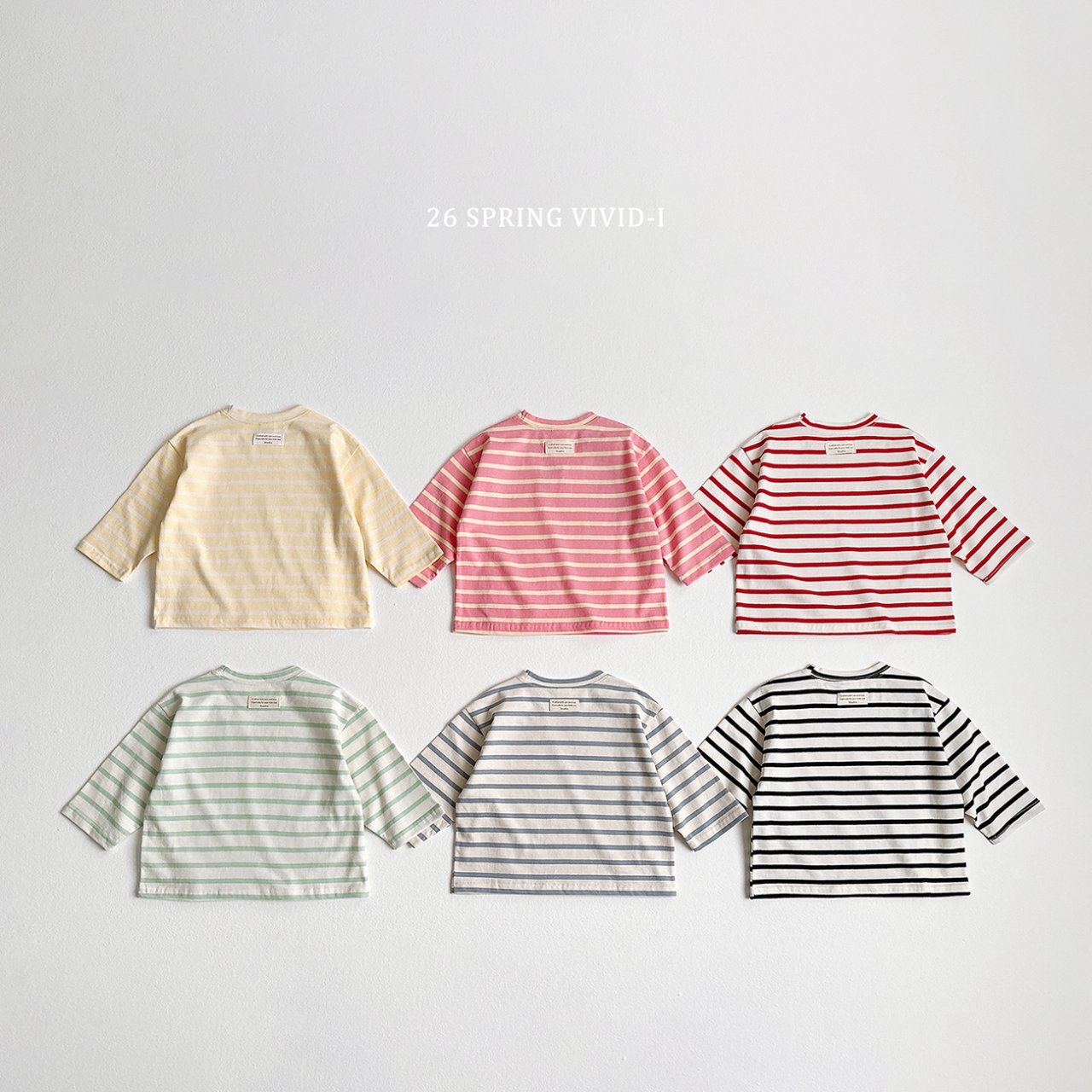 🌸預訂 韓國直送🌸🇰🇷VIVIDI六色清新條紋寬鬆長袖上衣