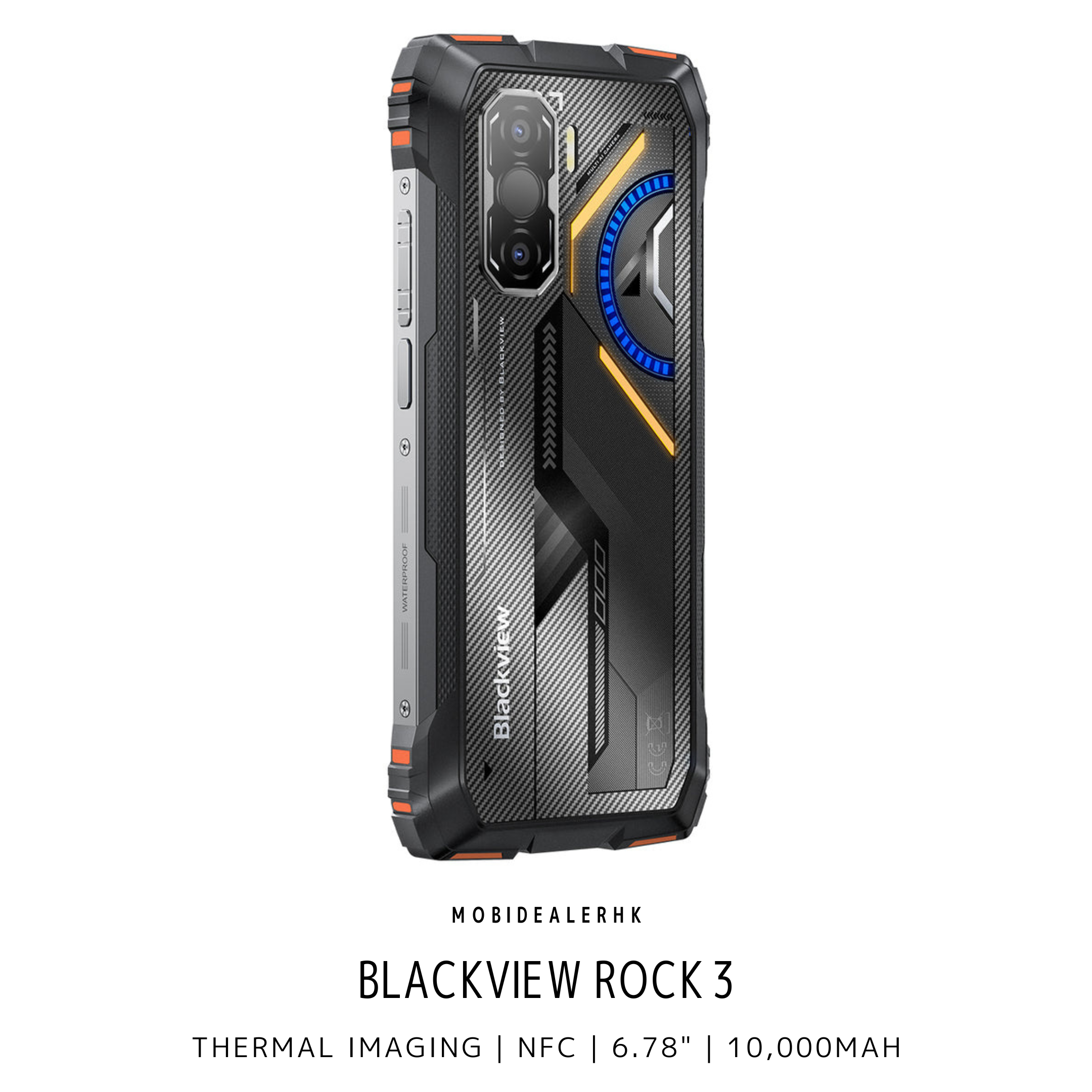 Blackview Rock 3 | 4G | 三防手機 | 熱感 | 露營燈 | NFC | 6.78" | 10,000mAh