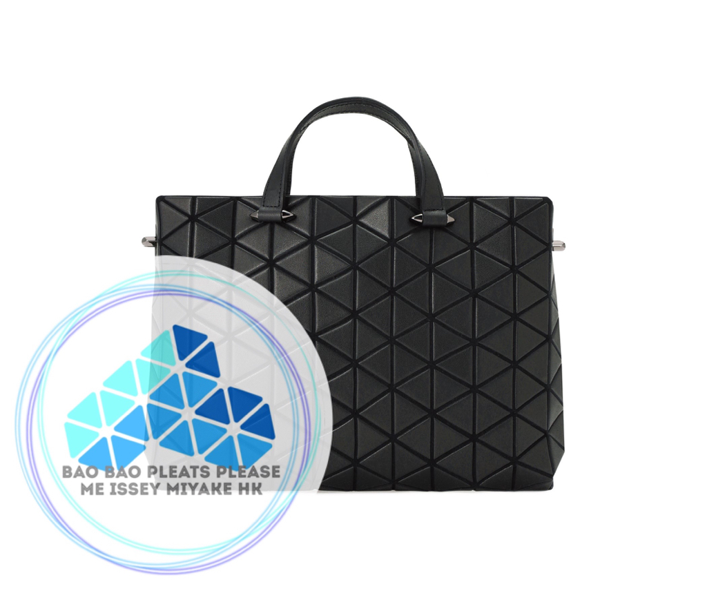 BAO BAO Tonneau 啞面皮革立體三角格手提斜孭兩用袋top handles crossbody 2ways bag L size大尺寸