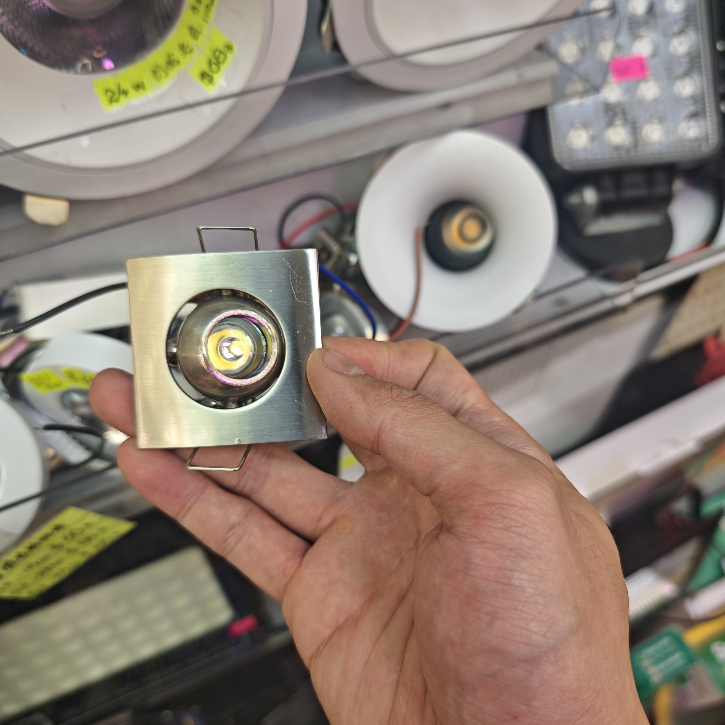 方形 銀色嵌入式射燈 迷你射燈