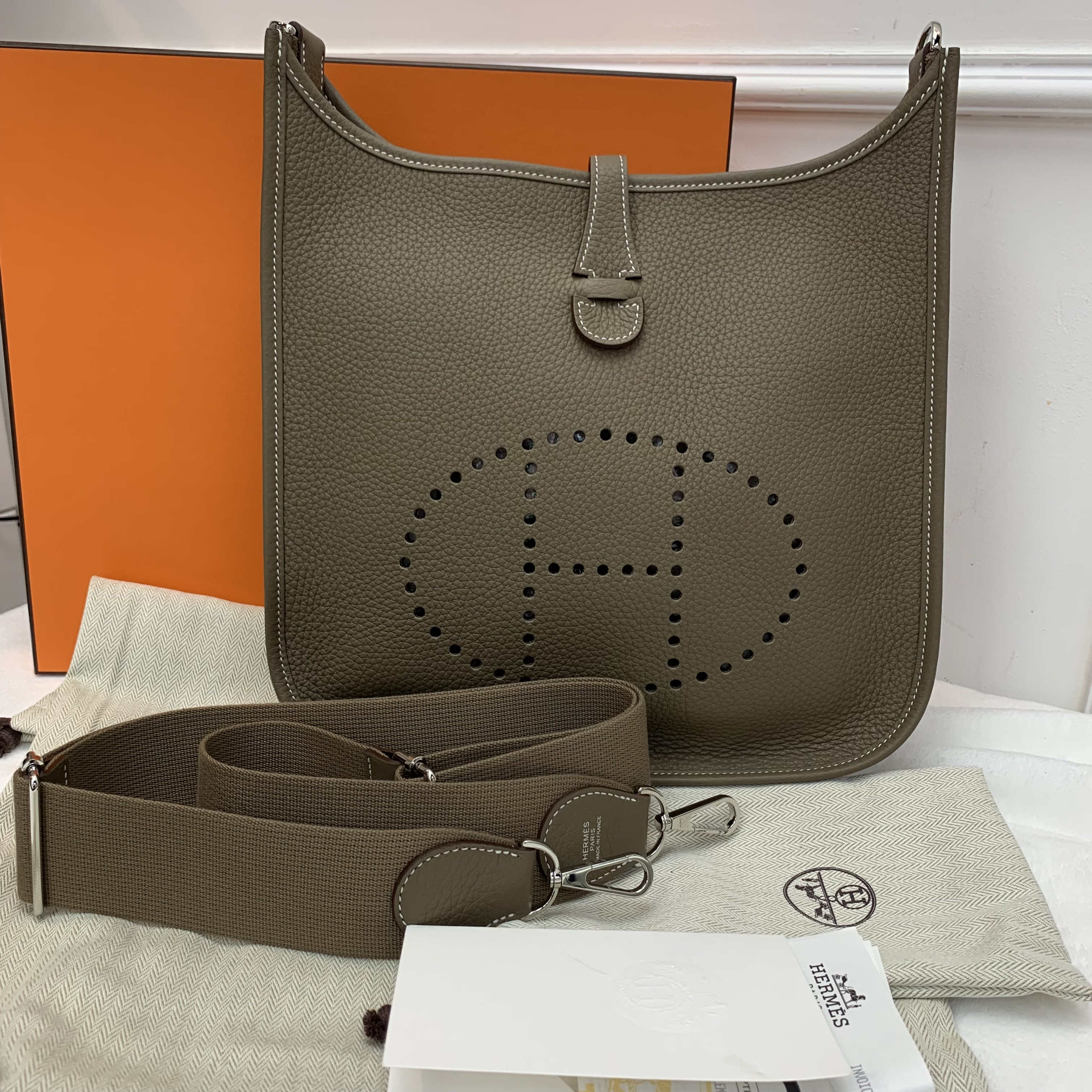 Full Set Hermes Evelyne29 大象灰TC皮 99新