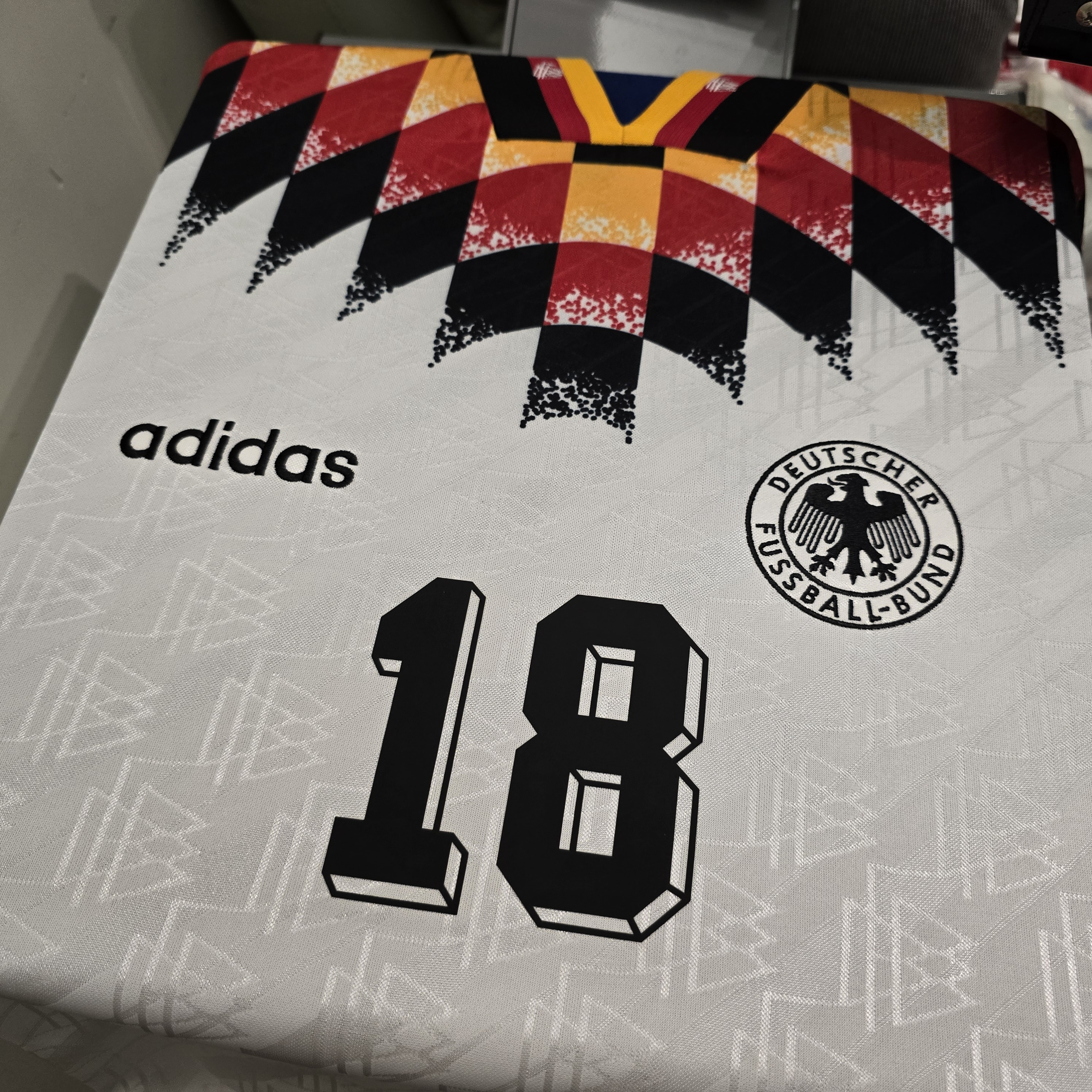 #部分碼現貨 ⚫🟥🟨Adidas Germany 德國 1994 主場球衣 Reissue (可加印字) JN3705