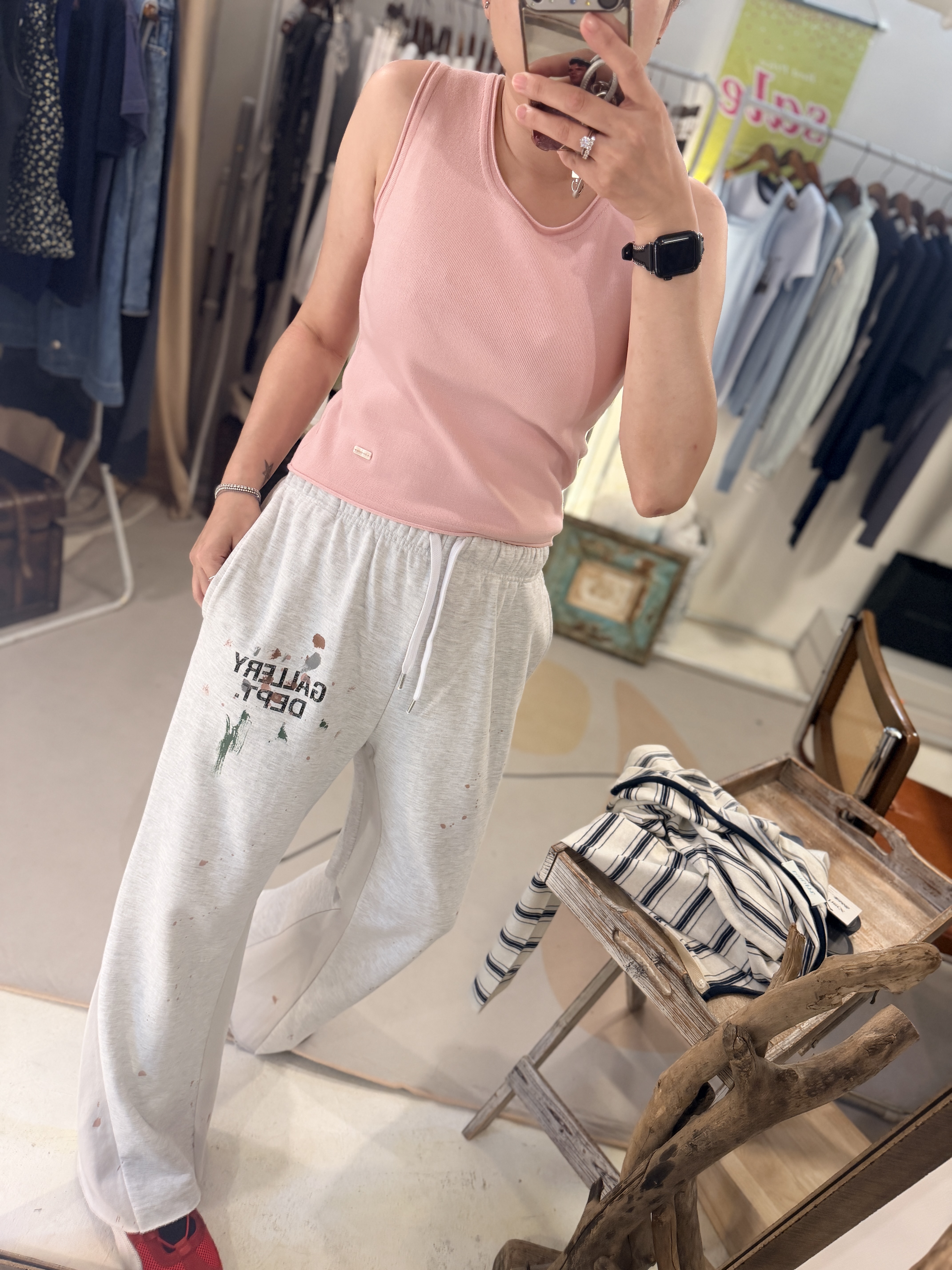 Pink knit vest