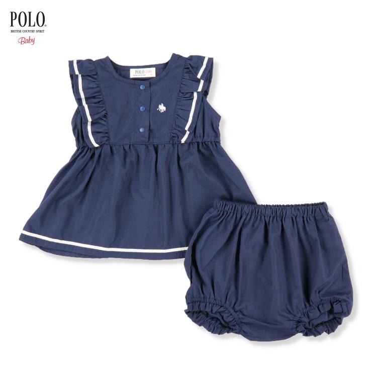 🇯🇵限量預訂 日本直送🇯🇵Polo Baby兩色海洋風荷葉邊背心燈籠褲套裝