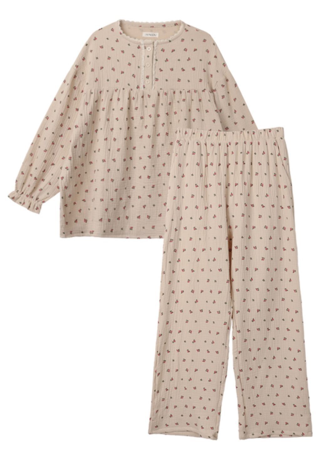 JUUNEEDU玫瑰蕾絲睡衣套裝🌹