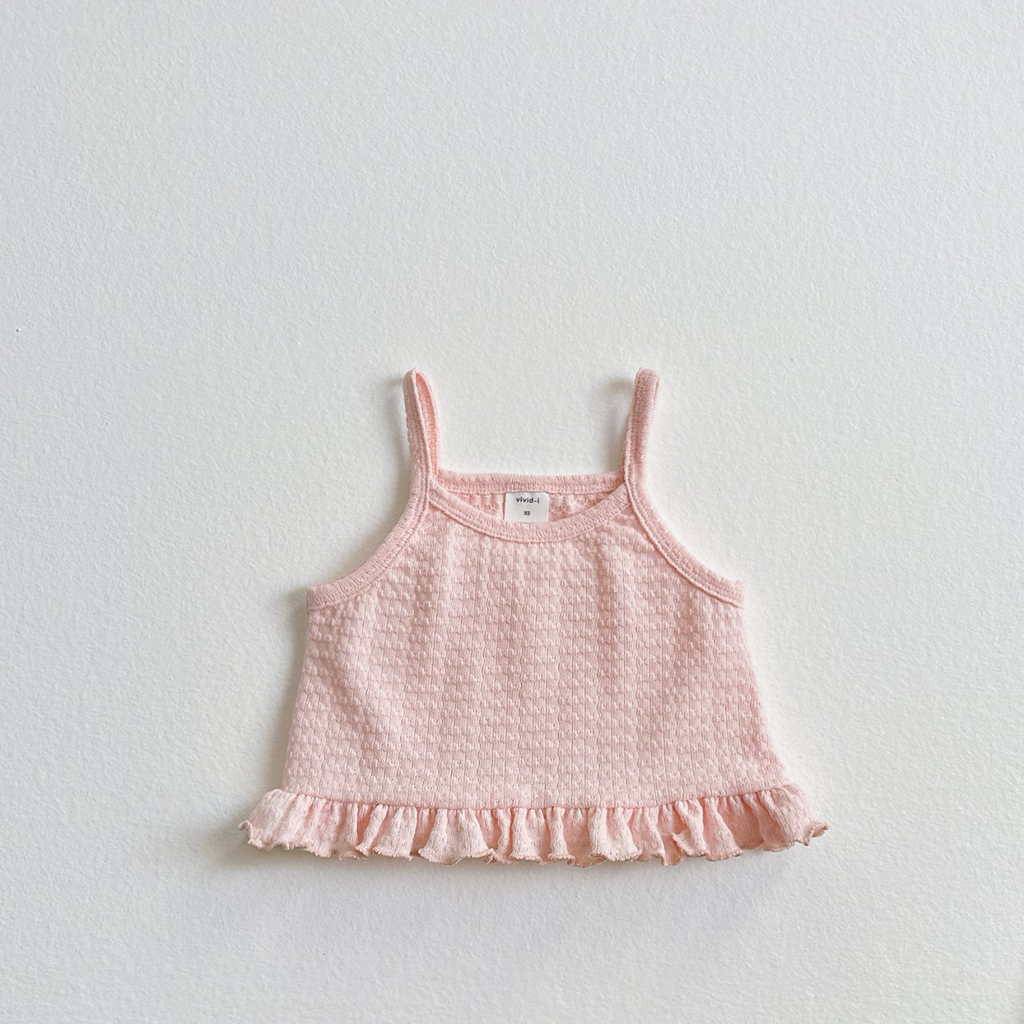 🌸預訂 韓國直送🌸🇰🇷VIVIDI四色荷葉邊針織吊帶胸衣