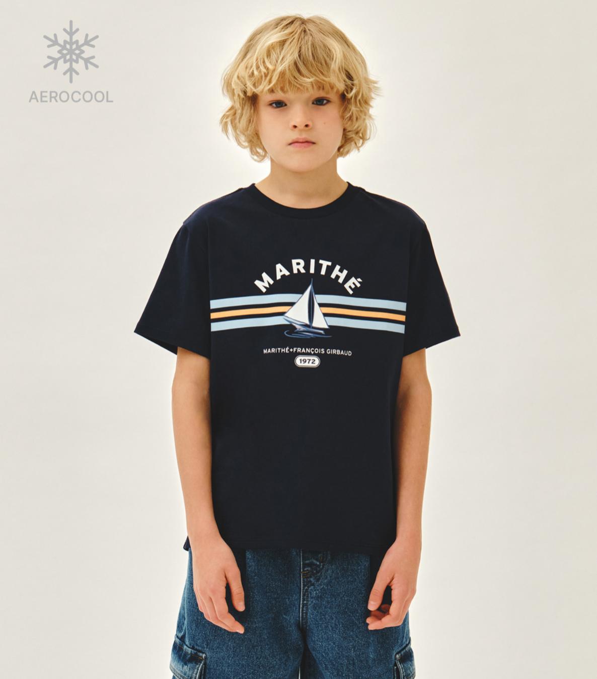 Ⓜ️ fg kids款book classics logo aero cool TEE 折扣優惠 白/ navy / 淺灰 Size 110-150