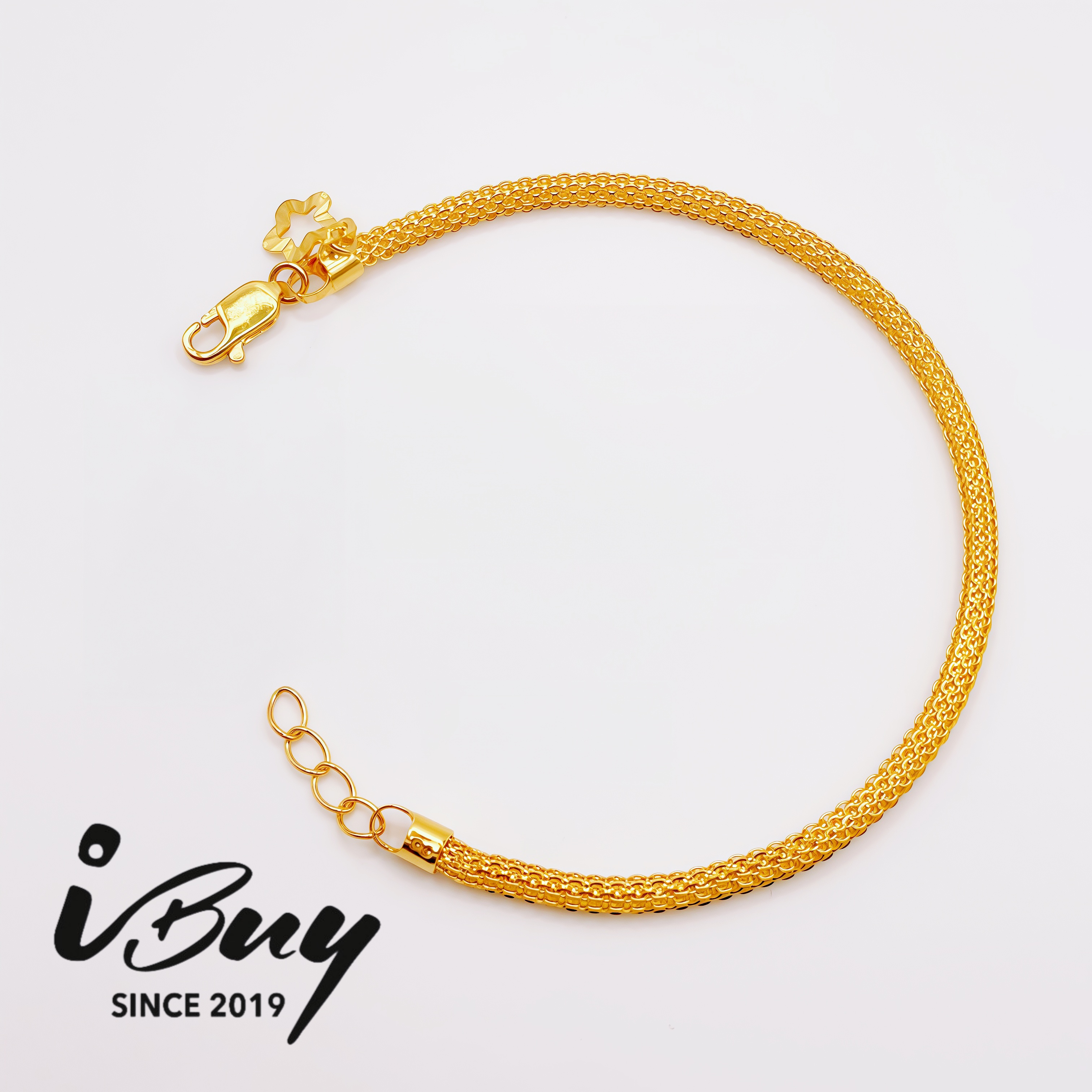 916 GOLD MILAN 8 LINE BRACELET 916 金 米兰8行卷手链
